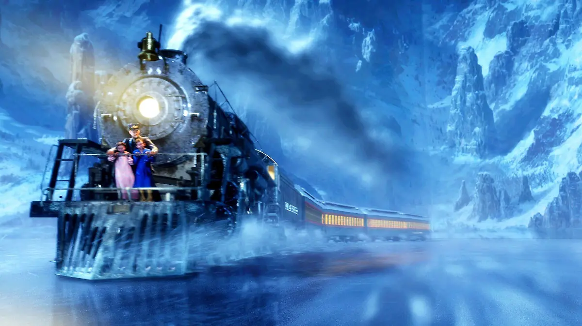 Unterwegs erleben die Kinder im Polarexpress allerhand Abenteuer. So droht der Zug beispielsweise wegen überhöhter Geschwindigkeit zu entgleisen, kurz bevor er auf einem gefrorenen See abbremst...