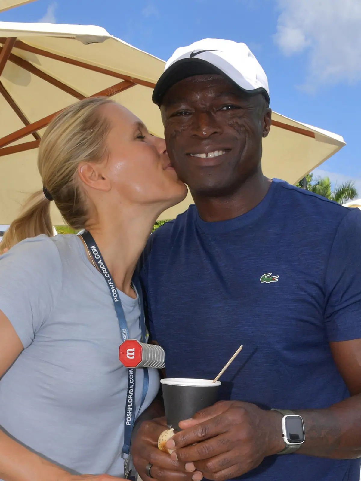 Seal beim Tennisturnier in Begleitung von Tina Hojnik