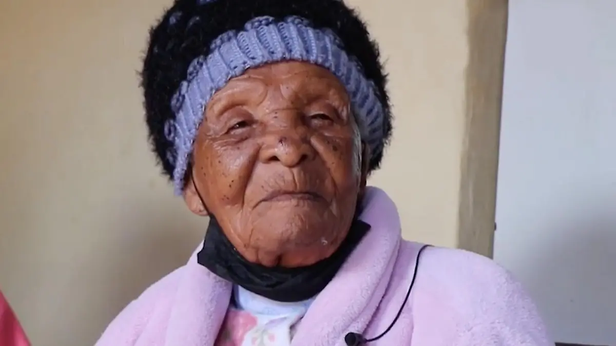 South Africa's oldest person, Johanna Mazibuko, (pictured) celebrated her 128th birthday on 11th May 2022. (Newsflash)