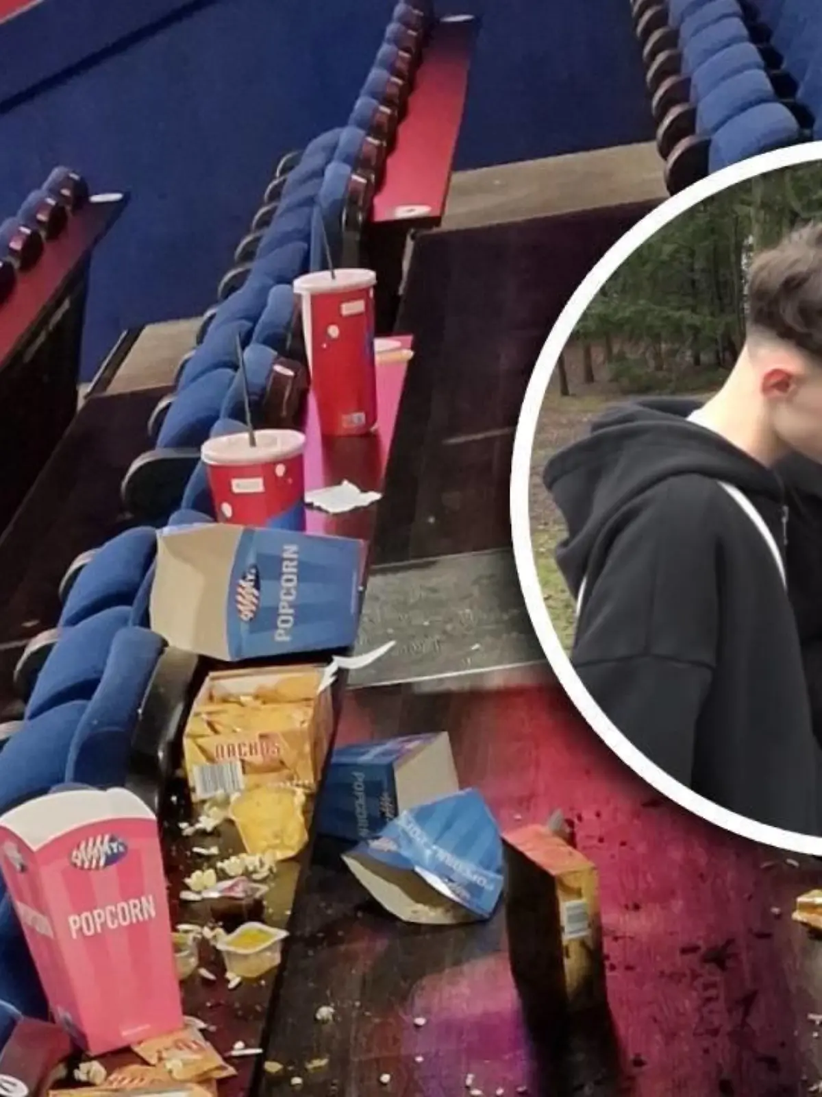 Zwei Jugendliche beobachteten die Randale im Essener Kino.