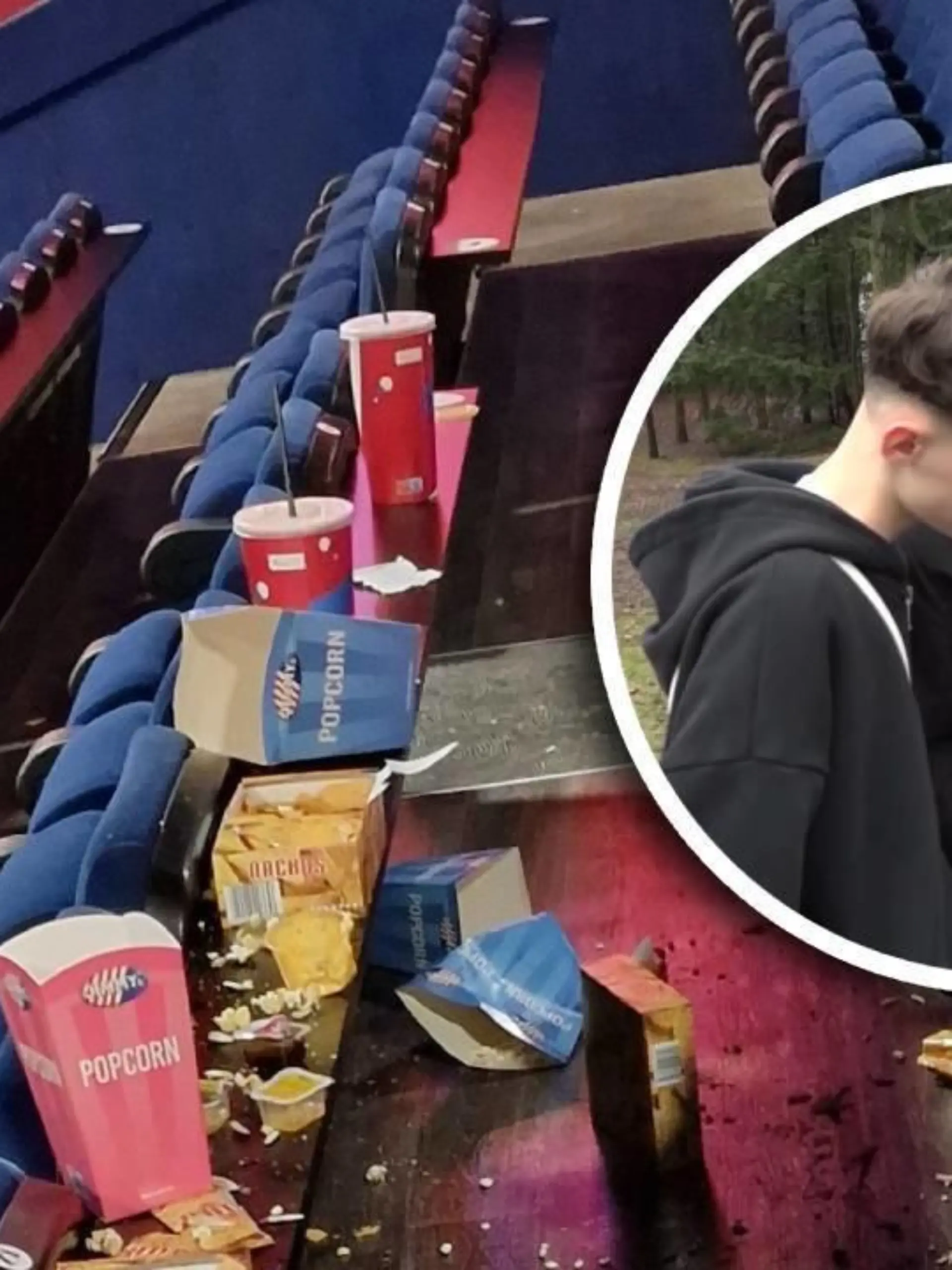 Zwei Jugendliche beobachteten die Randale im Essener Kino.