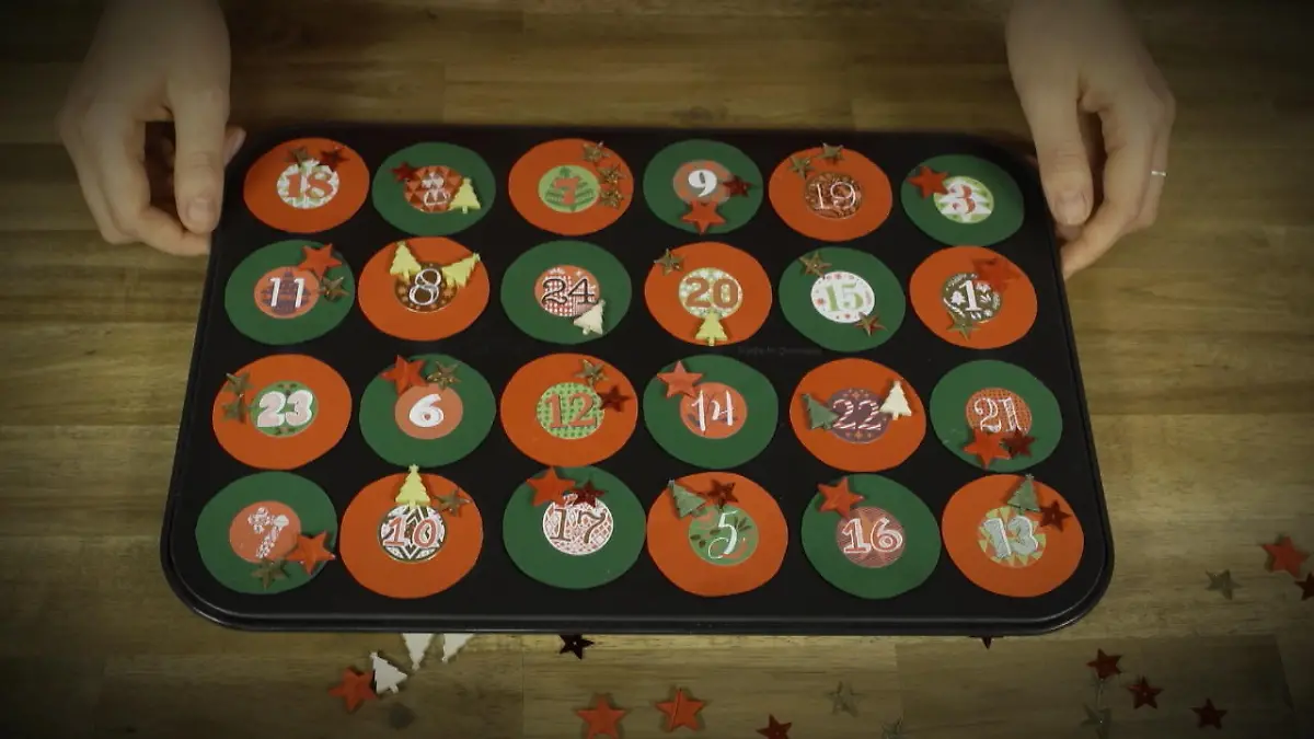 Adventskalender selbst machen - so geht's! Schnell und einfach aus einer Muffinform