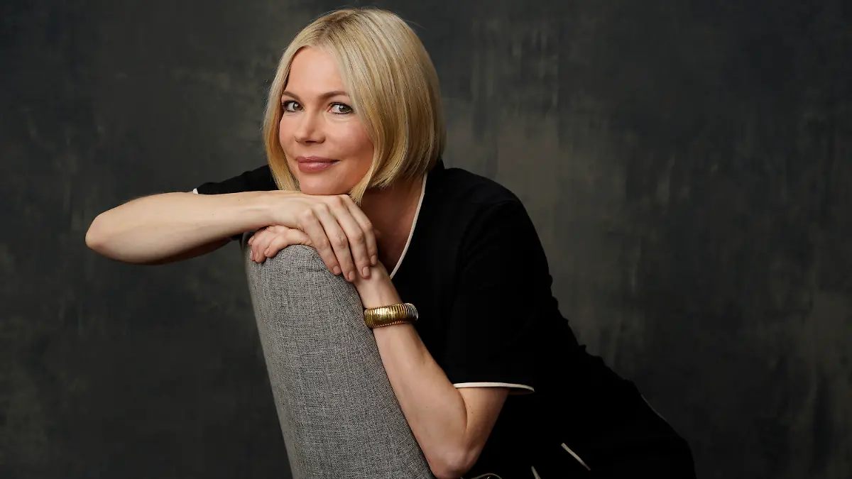 Michelle Williams, a cast member in the film "The Fablemans," poses for a portrait at the Four Seasons Hotel, Monday, Nov. 7, 2022, in Los Angeles. (AP Photo/Chris Pizzello)