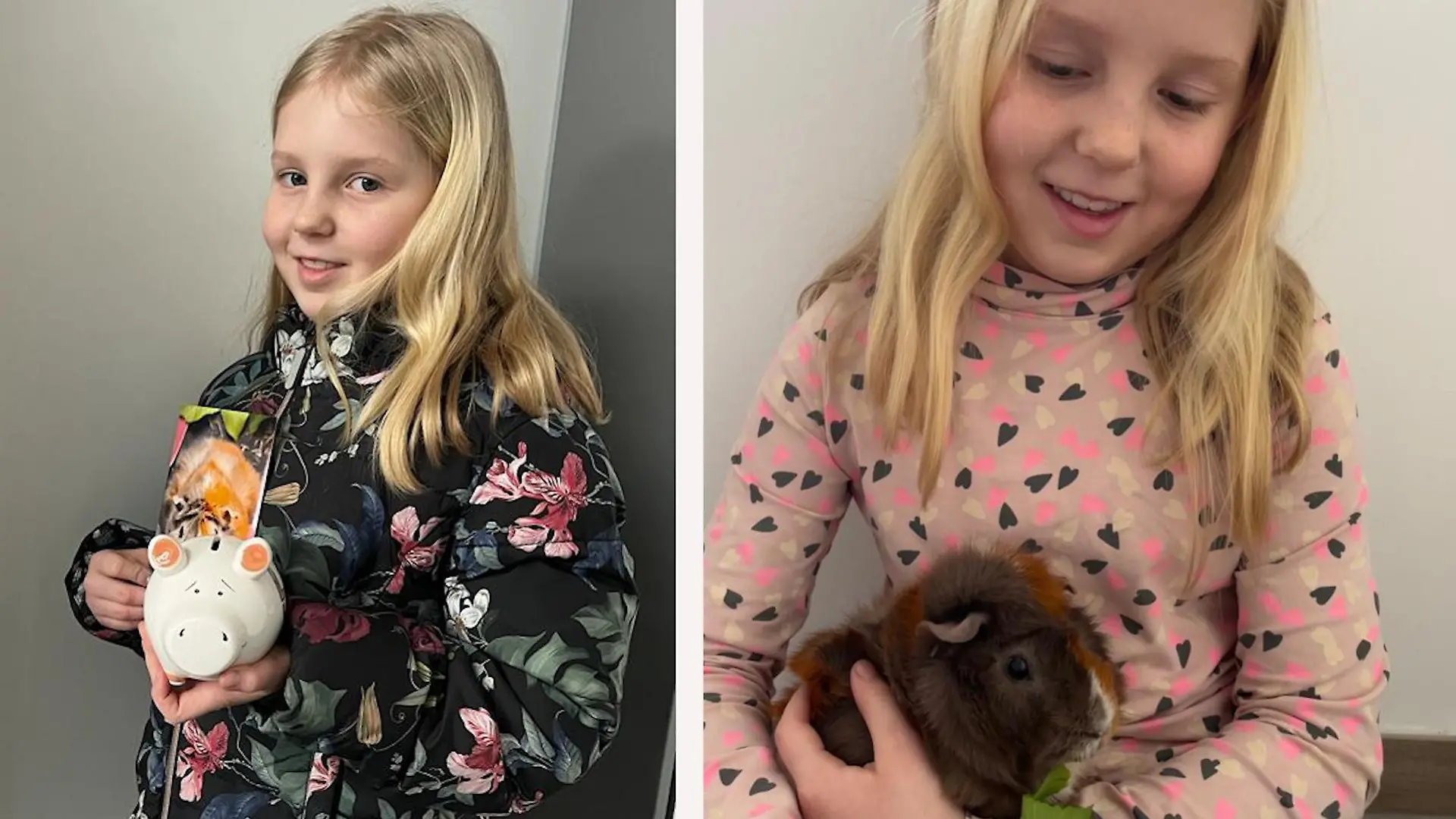 Sophie und ihr Meerschweinchen Balu.