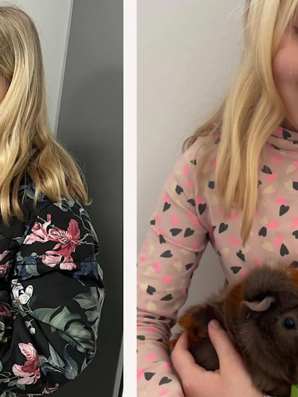 Sophie und ihr Meerschweinchen Balu.