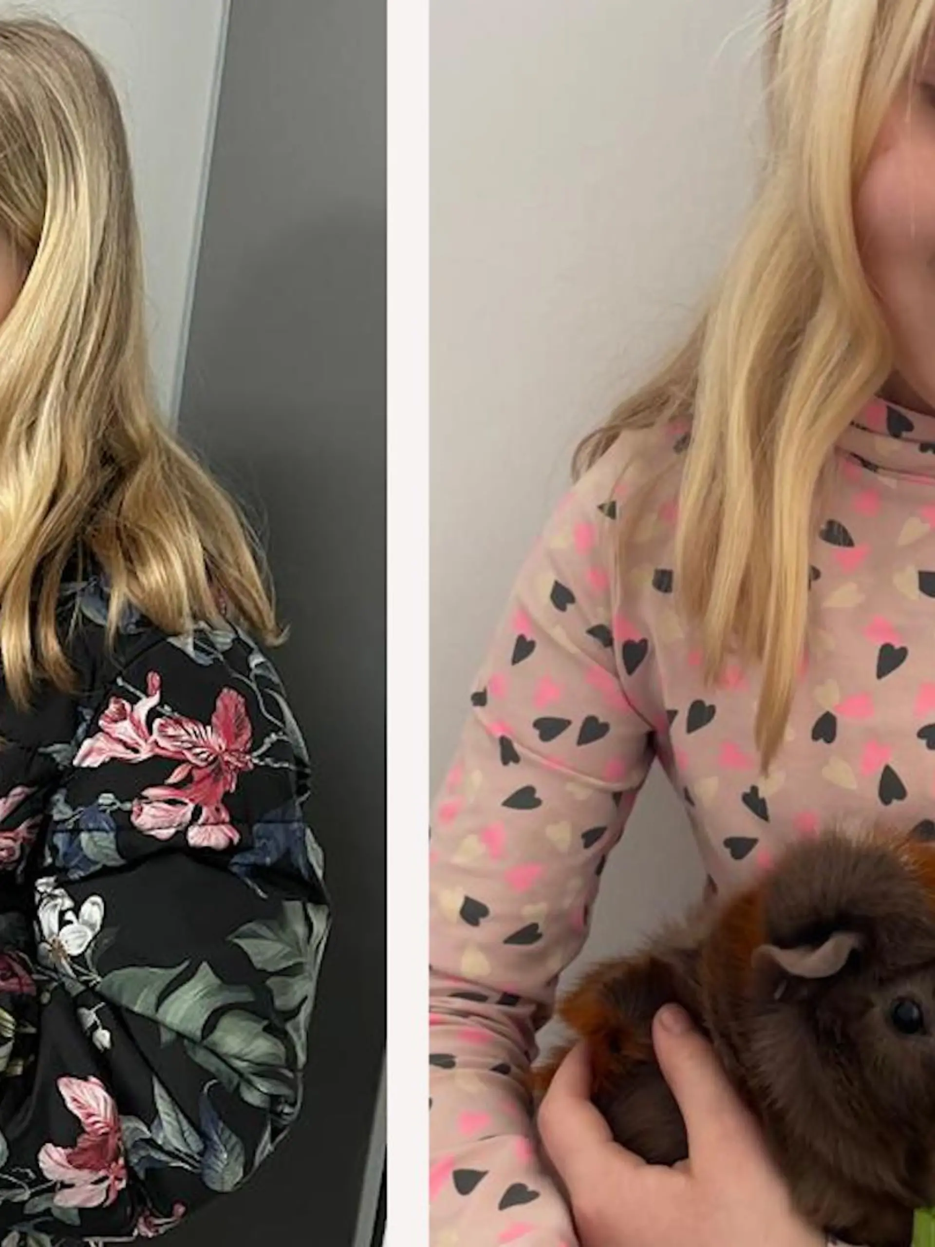 Sophie und ihr Meerschweinchen Balu.