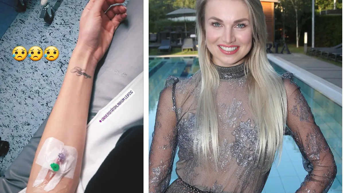 ^Katja Kalugina am Tropf