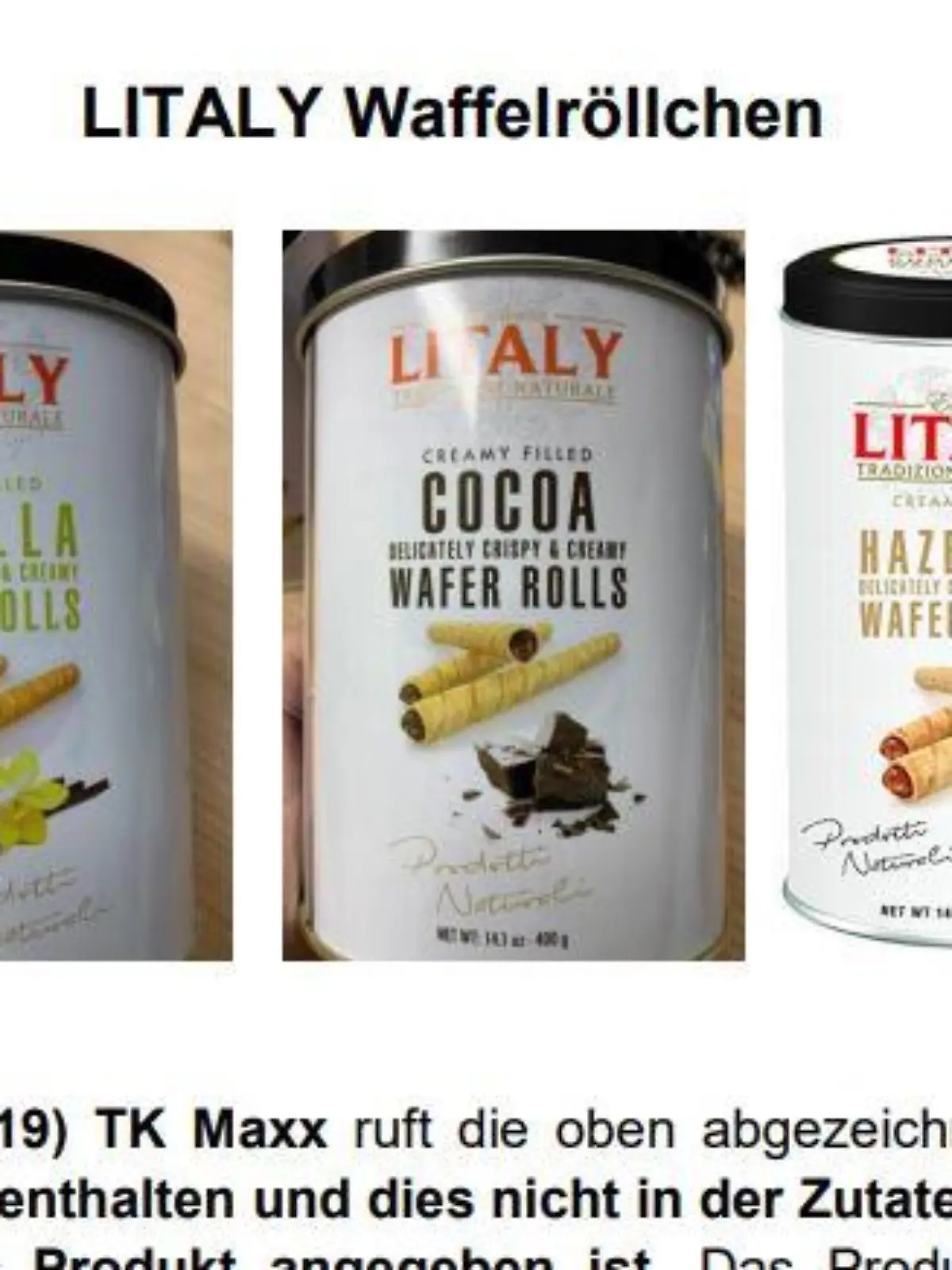 Litaly Waffelröllchen