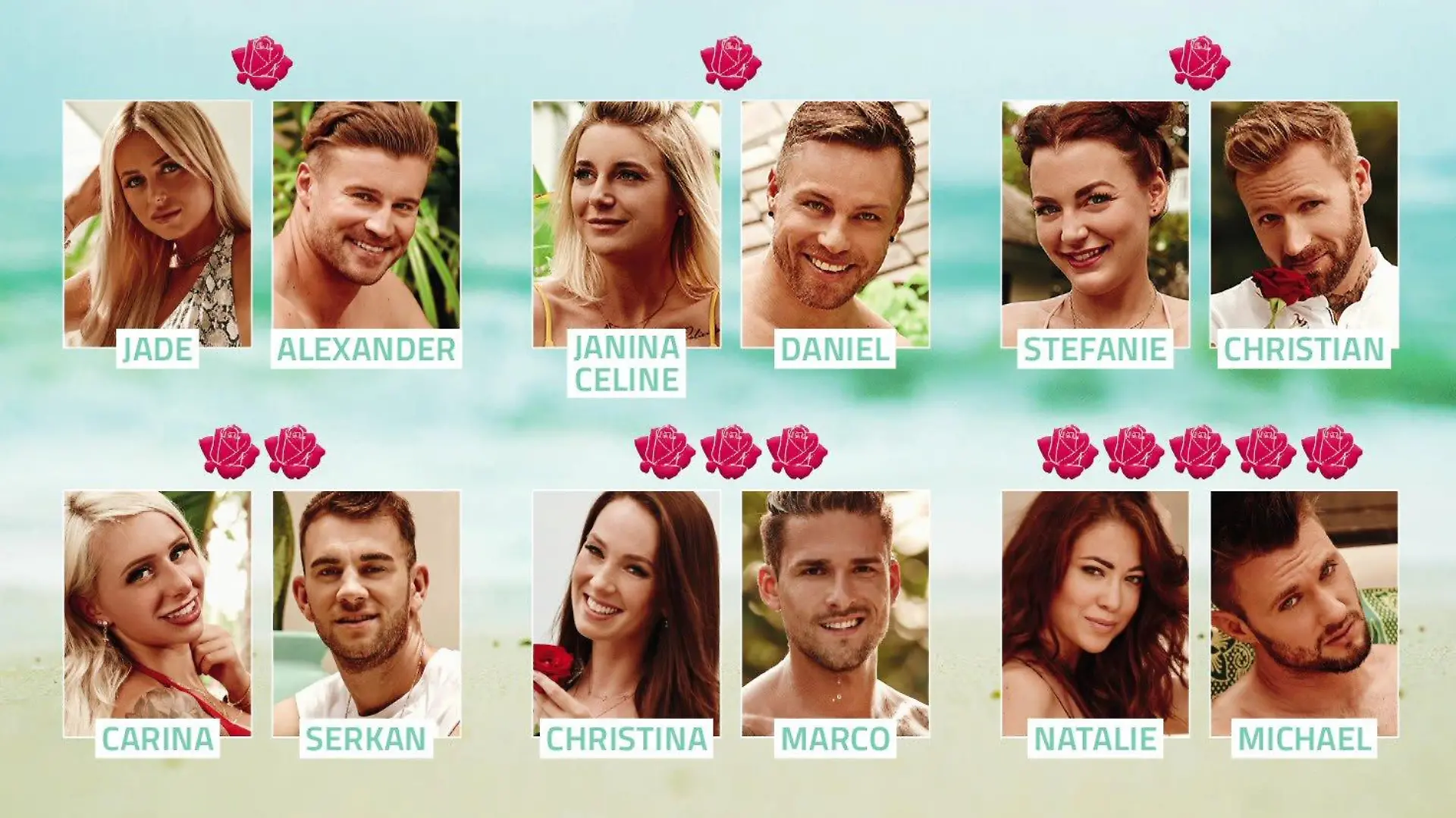 Diese Paare haben sich in der fünften Woche von "Bachelor in Paradise" gefunden.