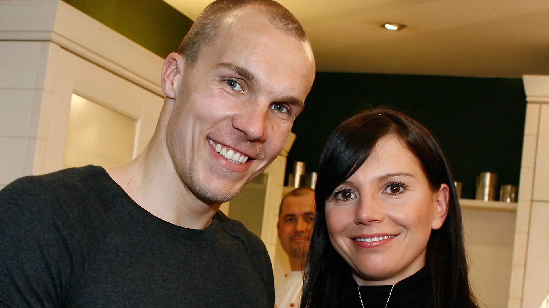 Torwart Robert Enke und Frau Teresa