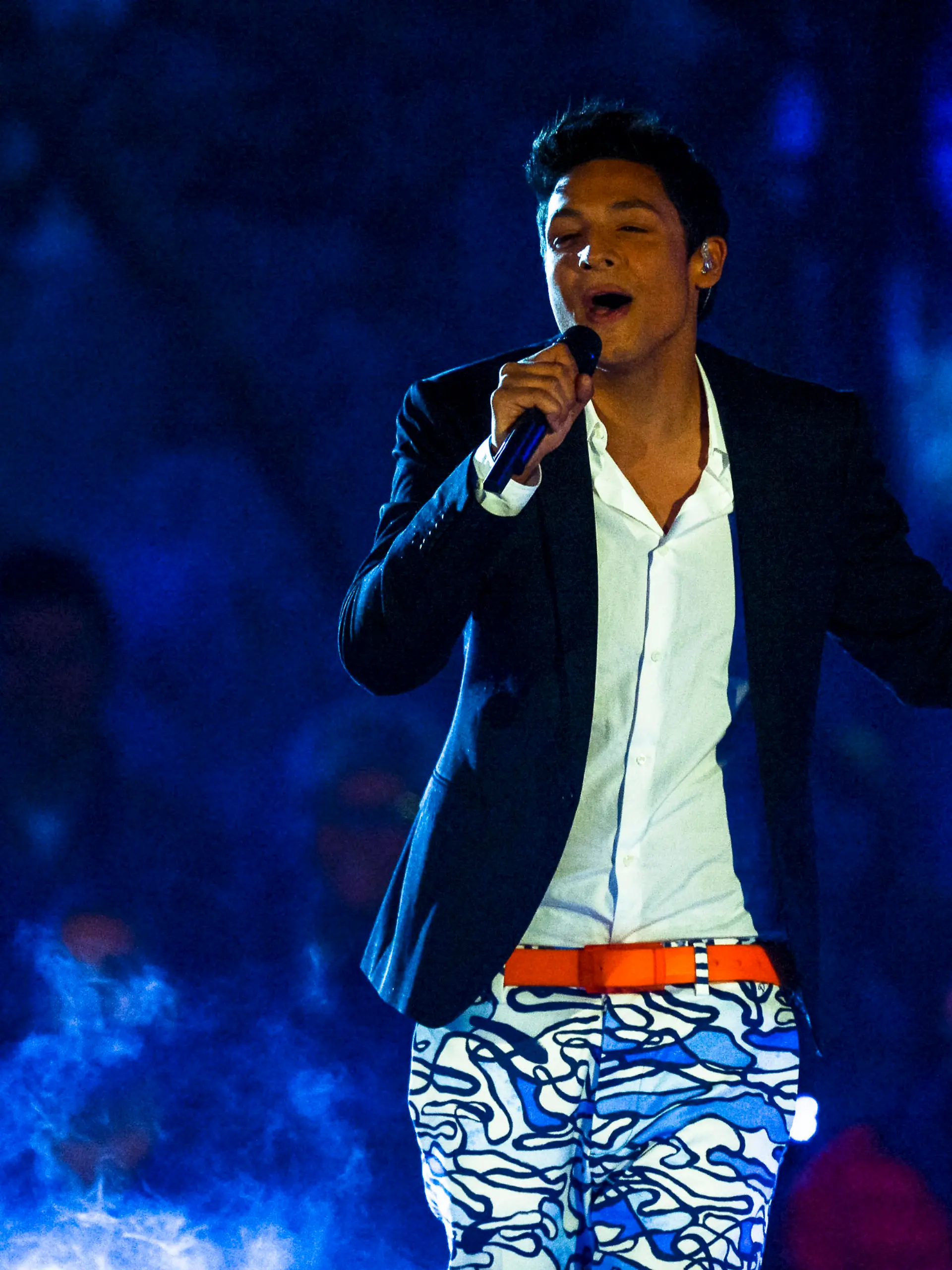 Robin Eichinger in der DSDS-Liveshow im April 2015.