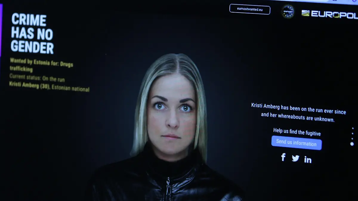 In this photo illustration - The Europol website on October 18, 2019 in Amsterdam,Netherlands. The European police organization Europol with your headquarters in The Hague has launched a site with the most wanted women in 21 different countries in Europe. There are also some wanted men on the list to emphasize that crime has no gender. Of the 21 criminals sought to be presented, 18 are women, including a fugitive Filipino convicted to five years in prison in the Netherlands and convicted of drug trafficking. (Photo by Paulo Amorim/NurPhoto) | Keine Weitergabe an Wiederverkäufer.