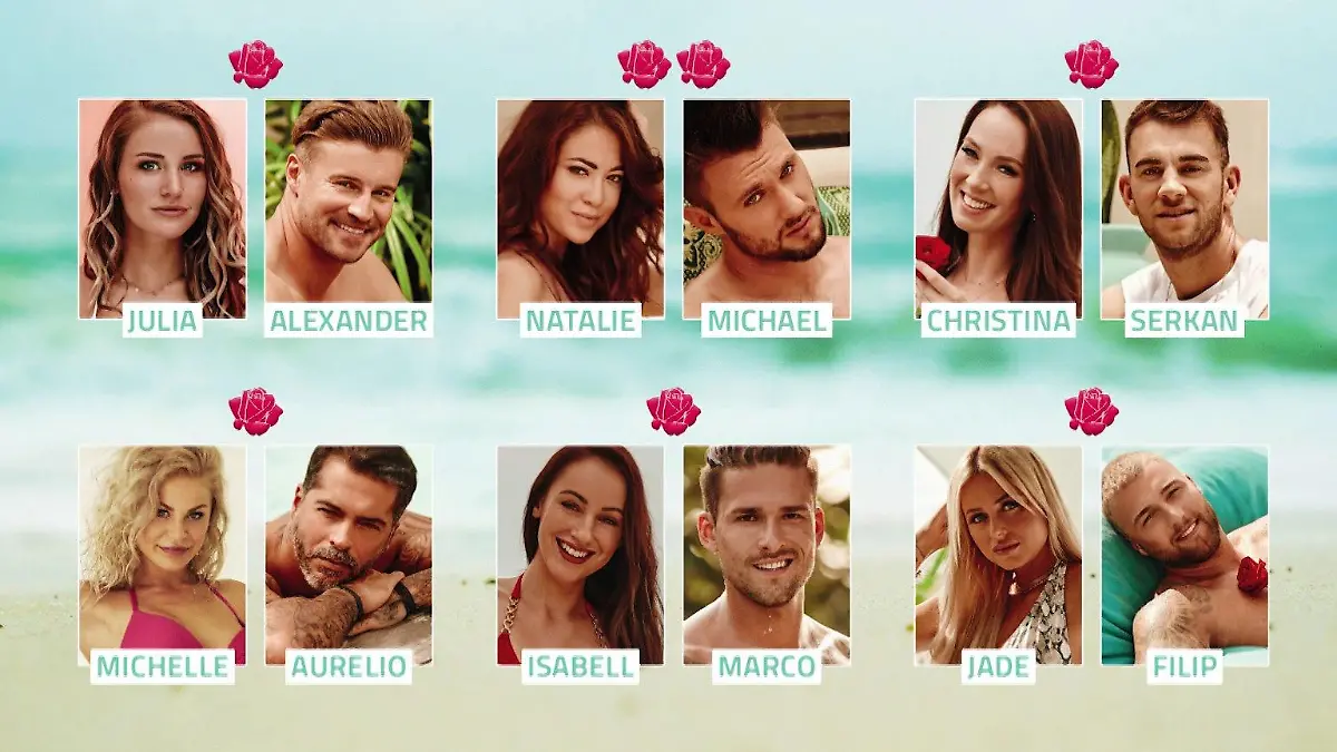 Die Rosenpaare der zweiten Folge von "Bachelor in Paradise"