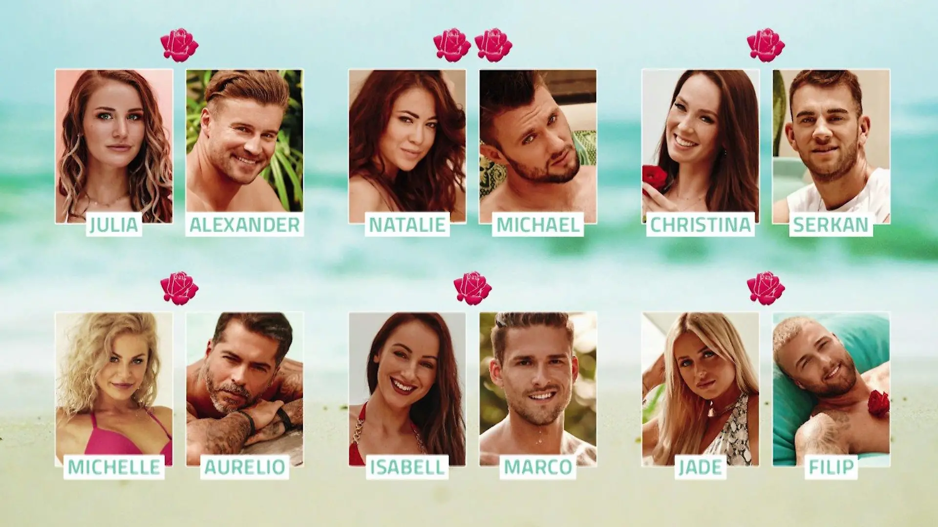 Die Rosenpaare der zweiten Folge von "Bachelor in Paradise"