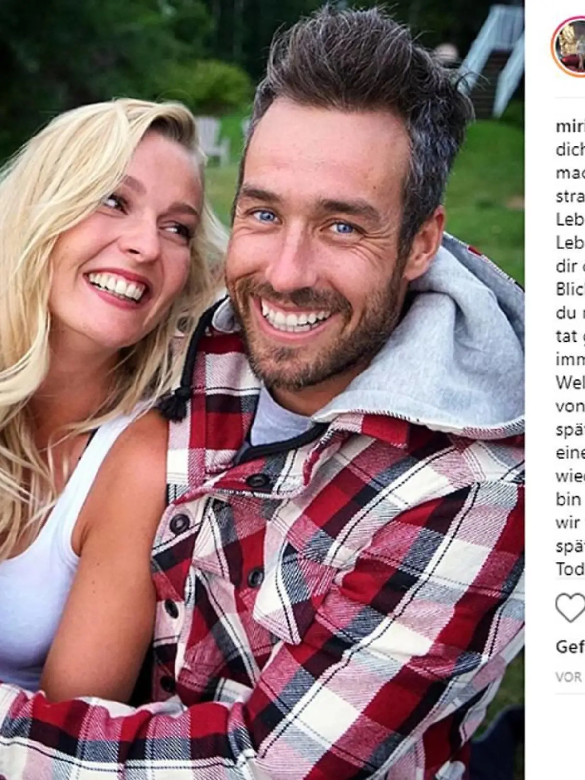 Miriam Höller ist an der Seite ihres Freundes Nathan glücklich
