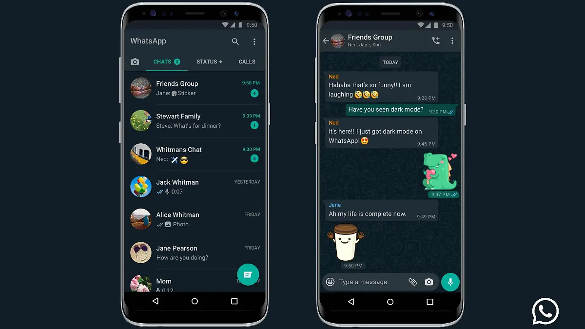 So sieht der Dark Mode bei WhatsApp aus
