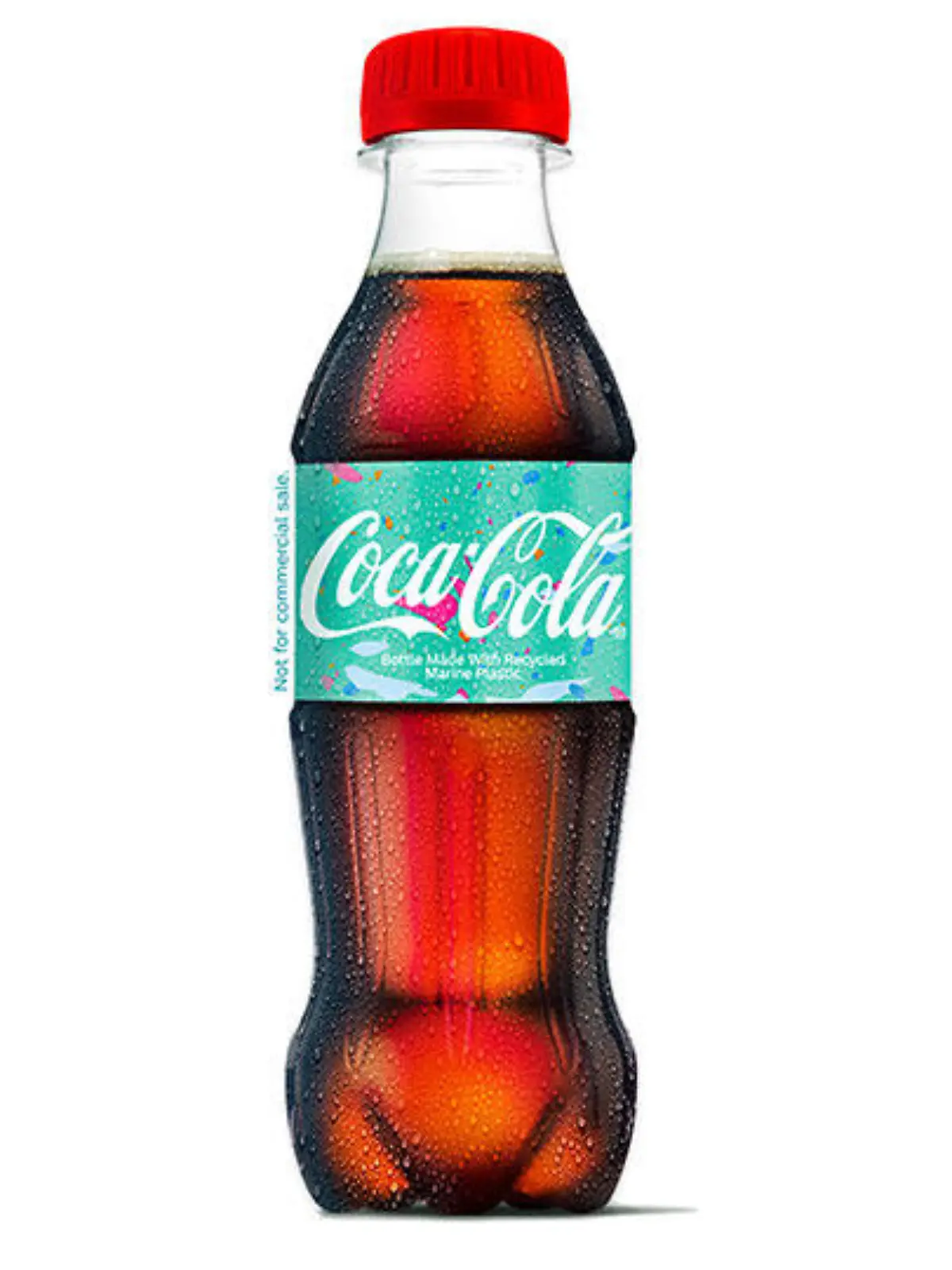 Türkises Coca Cola Etikett