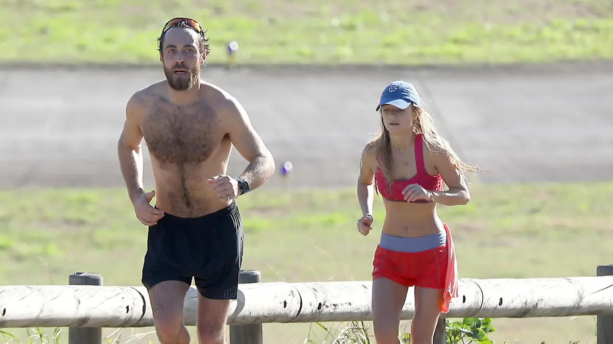 James Middleton und seine neue Freundin Alizee Thevenet beim Joggen