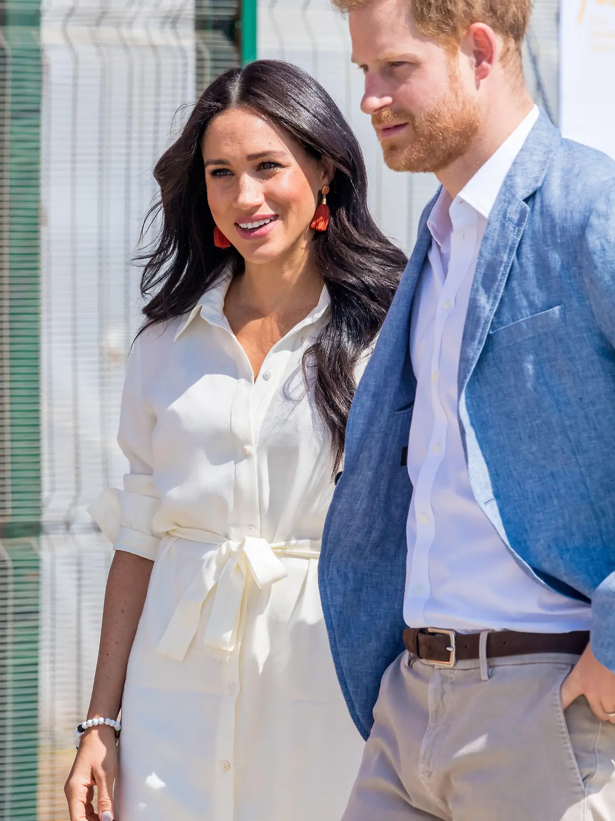 Prince Harry and Meghan, Duke and Duchess of Sussex during a visit to a township to learn about Youth Employment Services (YES), which aims to tackle the critical issue of youth unemployment in South Africa by creating one million new work opportunities in the next three years.

Pictured: Meghan Markle,Duchess of Sussex,Prince Harry,Duke of Sussex
Ref: SPL5119813 021019 NON-EXCLUSIVE
Picture by: SplashNews.com

Splash News and Pictures
Los Angeles: 310-821-2666
New York: 212-619-2666
London: +44 (0)20 7644 7656
Berlin: +49 175 3764 166
photodesk@splashnews.com

World Rights, No Netherlands Rights
