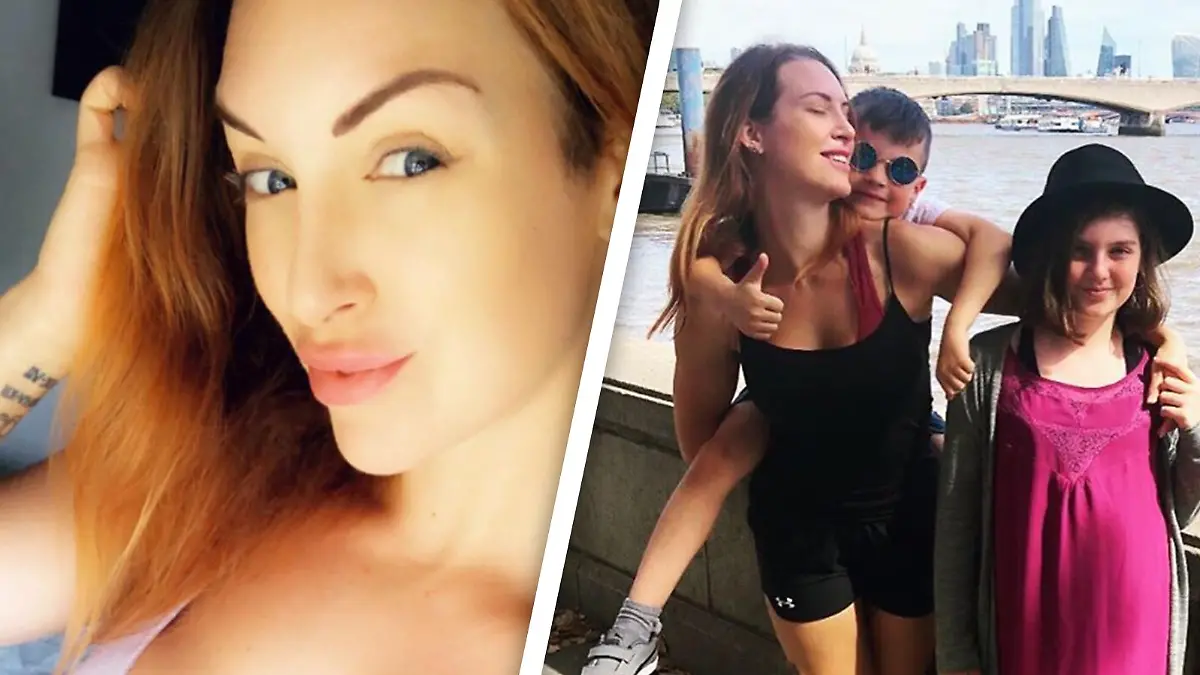 Tracy Kiss mit ihren Kindern