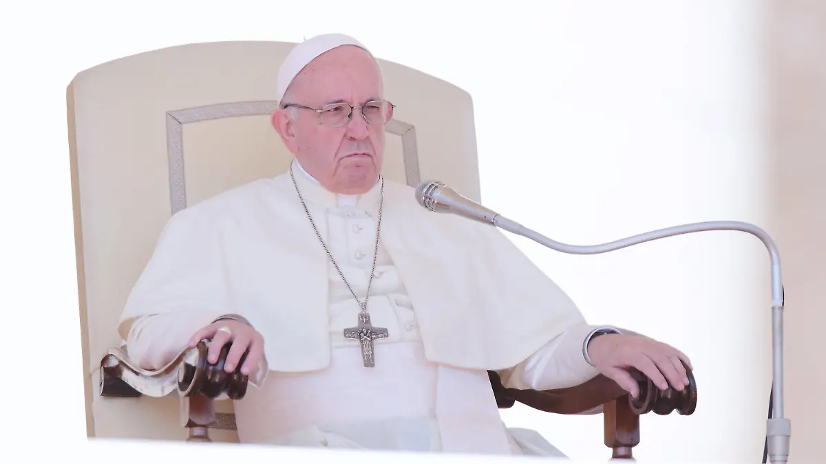 05.09.2018, Vatikan, Vatikanstadt: Papst Franziskus sitzt während seiner wöchentlichen Generalaudienz auf dem Petersplatz. Foto: Evandro Inetti/ZUMA Wire/dpa +++ dpa-Bildfunk +++