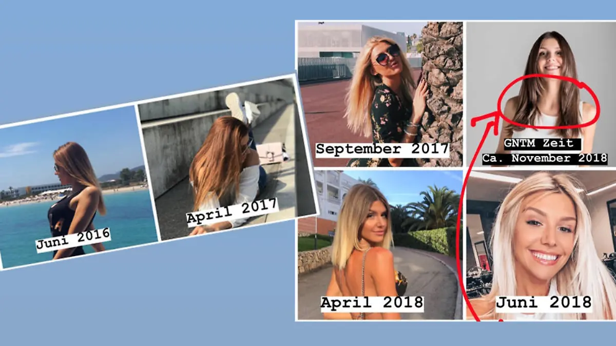 Gerdas Haare im Wandel der Zeit.