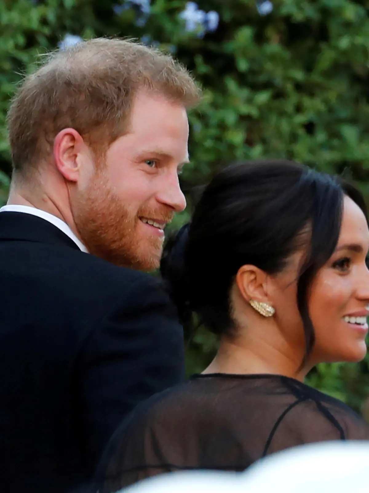 The Duke and Duchess of Sussex, Prince Harry and his wife Meghan arrive to attend the wedding of fashion designer Misha Nonoo at Villa Aurelia in Rome, Italy, September 20, 2019. REUTERS/Remo Casilli