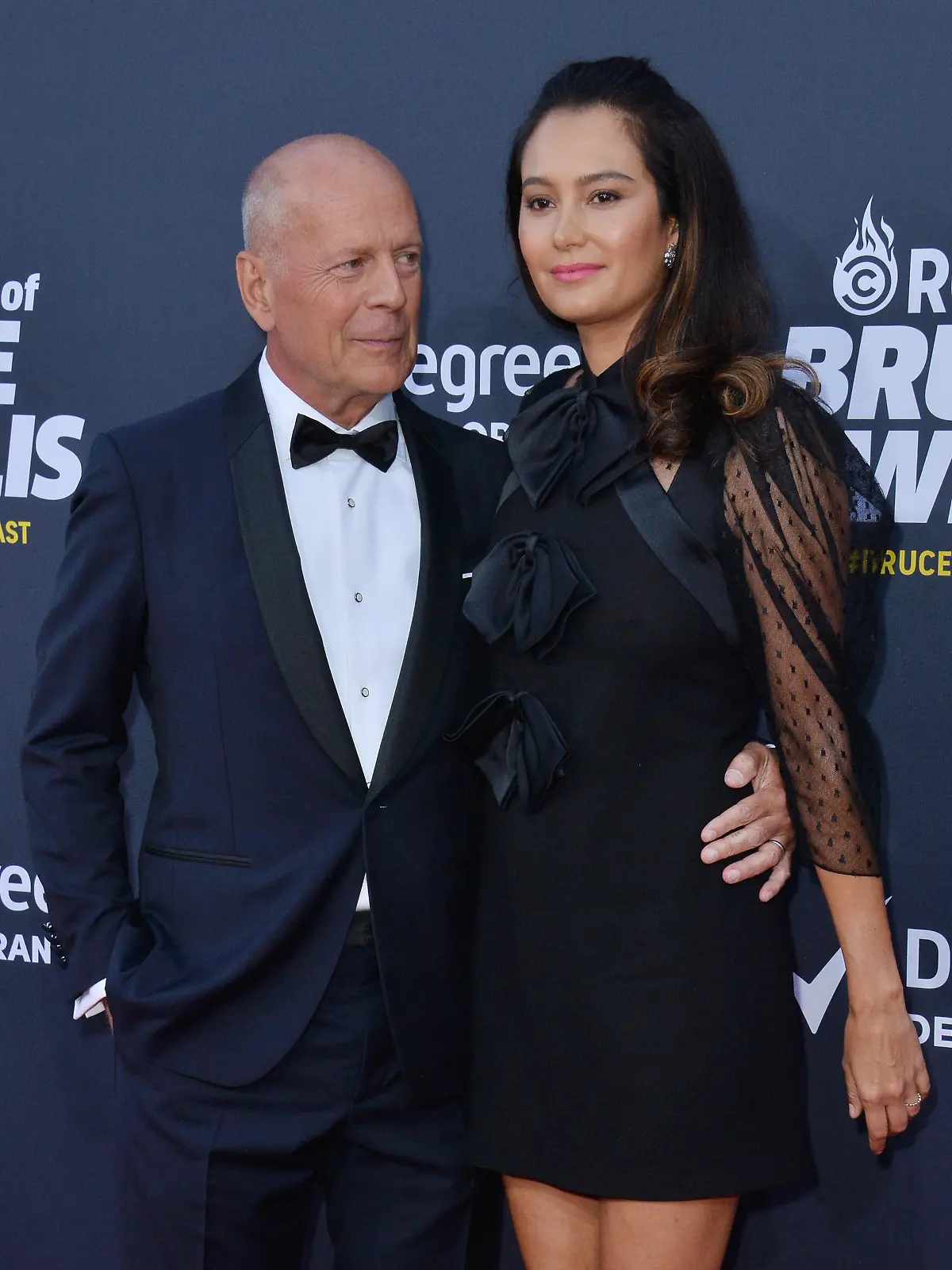 Actor Bruce Willis and his wife Emma Heming arrive for Comedy Central's "Roast of Bruce Willis" at the Hollywood palladium in Los Angeles on July 14, 2018. Photo by Jim Ruymen/UPI Photo via Newscom picture alliance