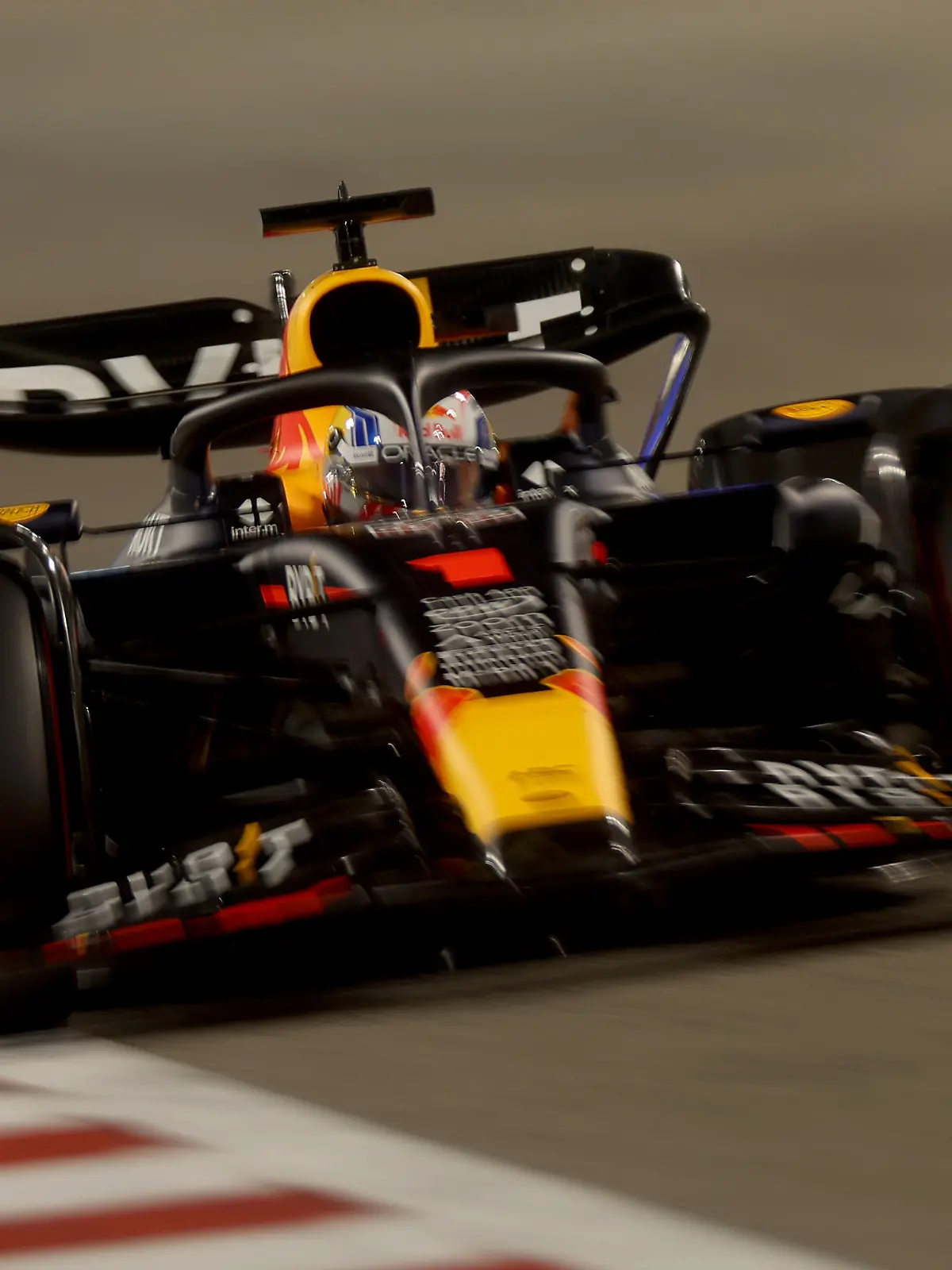 BAHRAIN, BAHRAIN - MARCH 04: Max Verstappen of the Netherlands driving the (1) Oracle Red Bull Racing RB19 on track during qualifying ahead of the F1 Grand Prix of Bahrain at Bahrain International Circuit on March 04, 2023 in Bahrain, Bahrain. (Photo by Lars Baron/Getty Images)