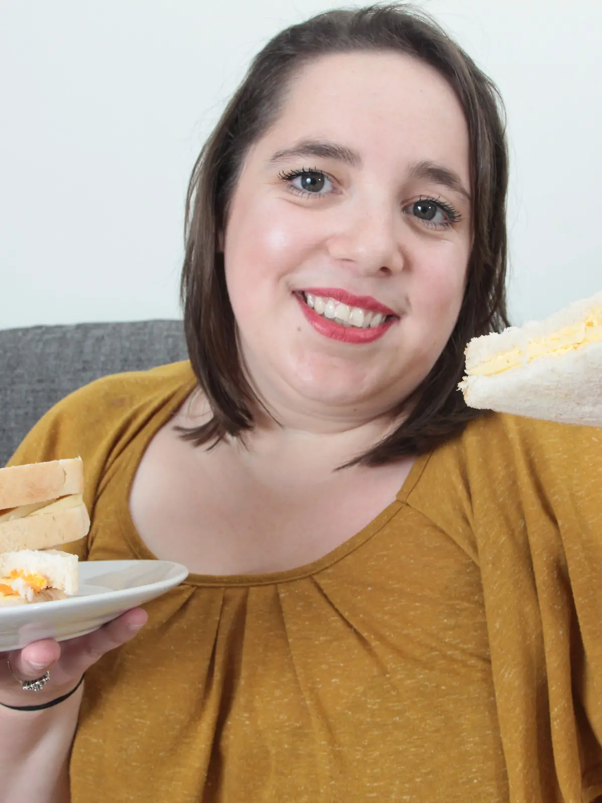 April Griffiths aus Nuneaton (Großbritannien) isst nur Käse-Sandwiches