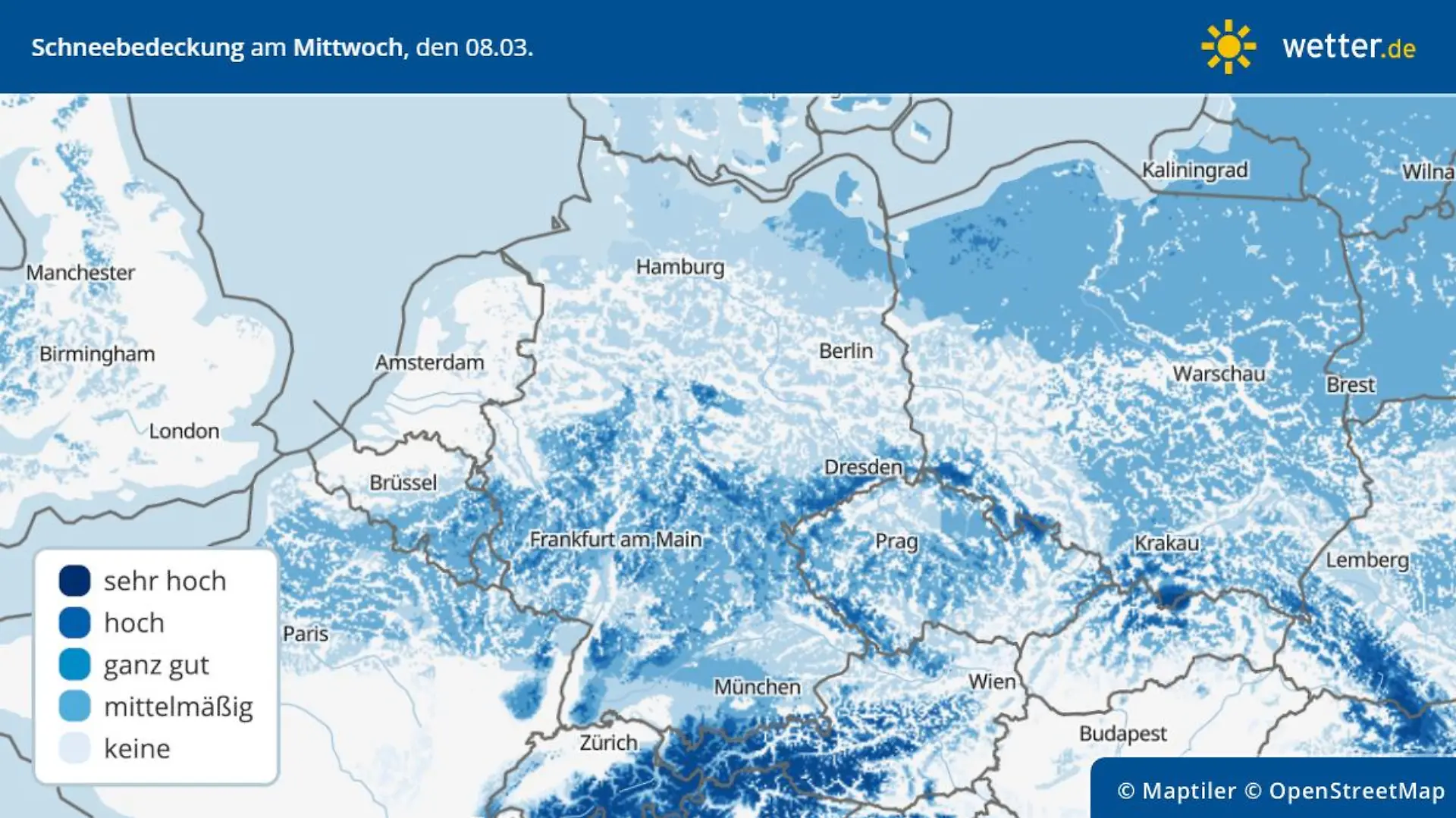 snowCover schneebedeckung mittwoch