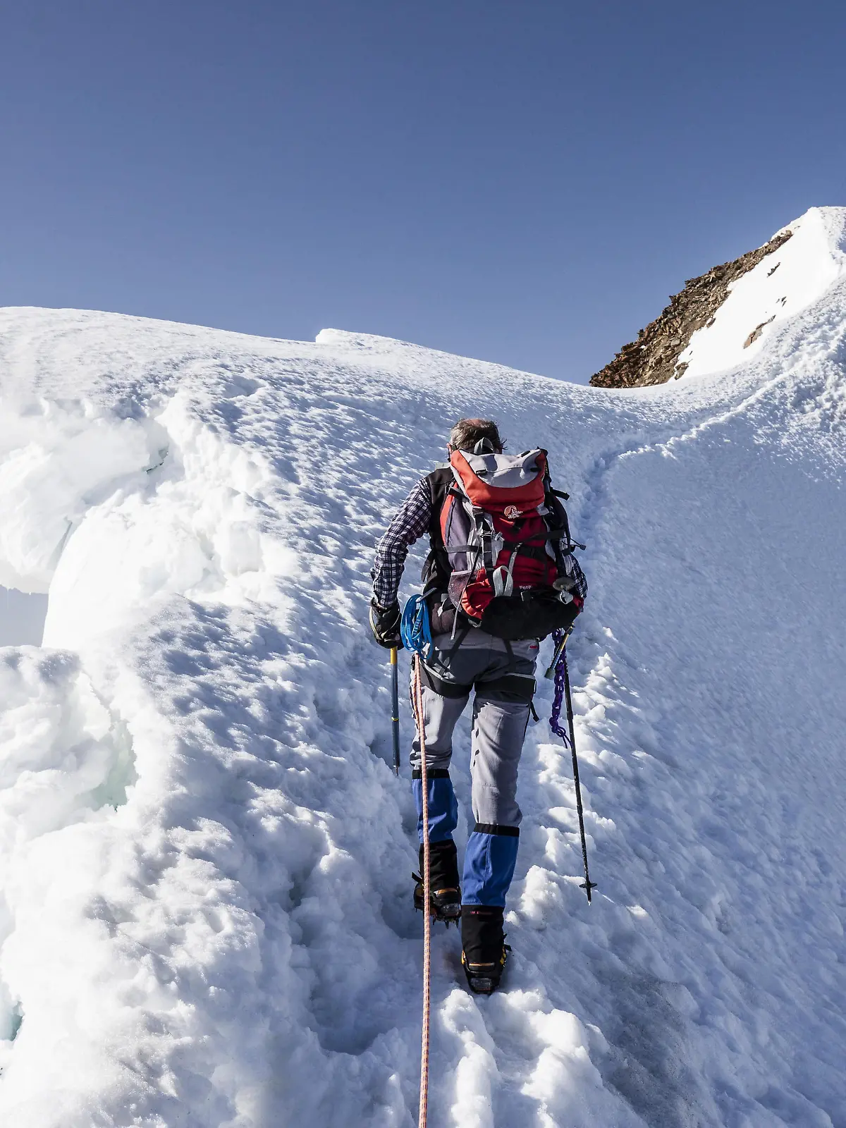 Ein Bergsteiger ist beim Klettern an der Wildspitze in den Ötztaler Alpen verunglückt. (Symbolbild)