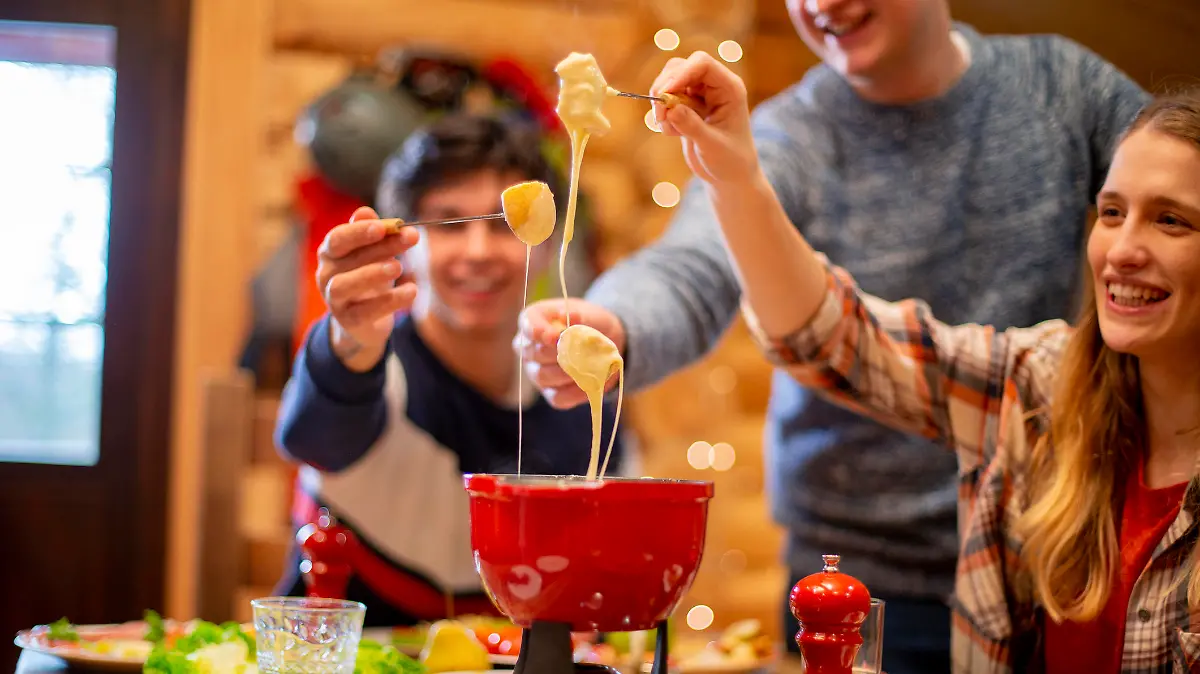 Fondue im Herbst schmeckt lecker