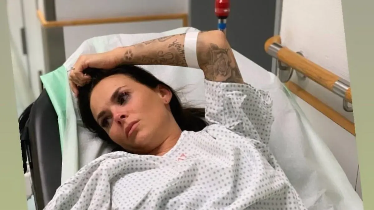 Denise Kappés im Krankenhaus: Sie wurde von einem Auto angefahren.