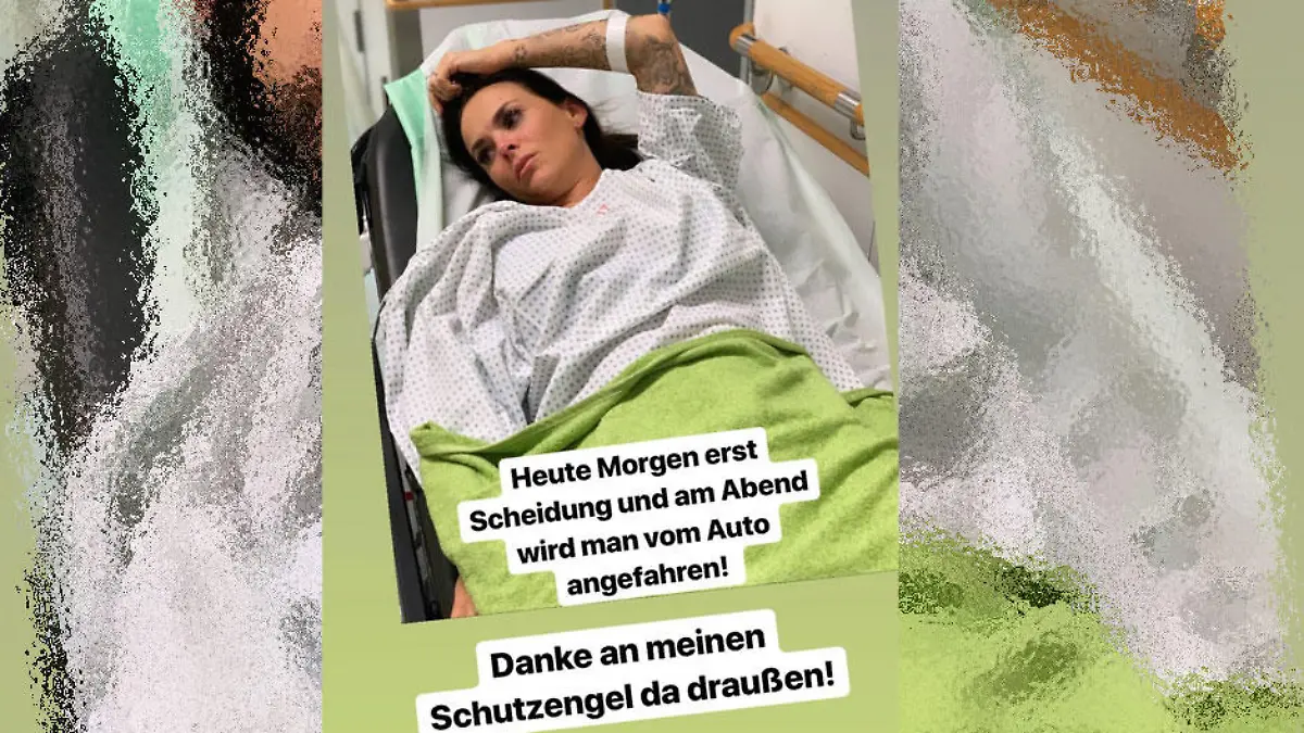 Denise Kappés im Krankenhaus: Sie wurde von einem Auto angefahren.
