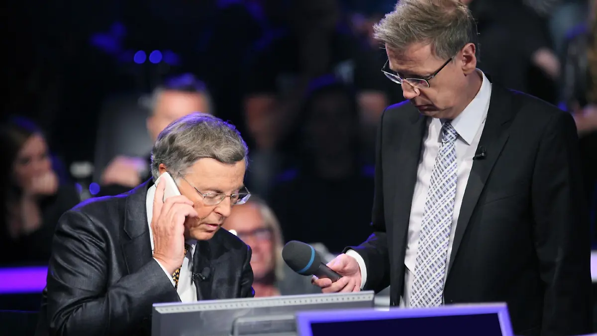 Günther Jauch und Wolfgang Bosbach    Achtung! SPERRFRIST bis Mo., 02.06.2014, 23:15 Uhr!!!!!