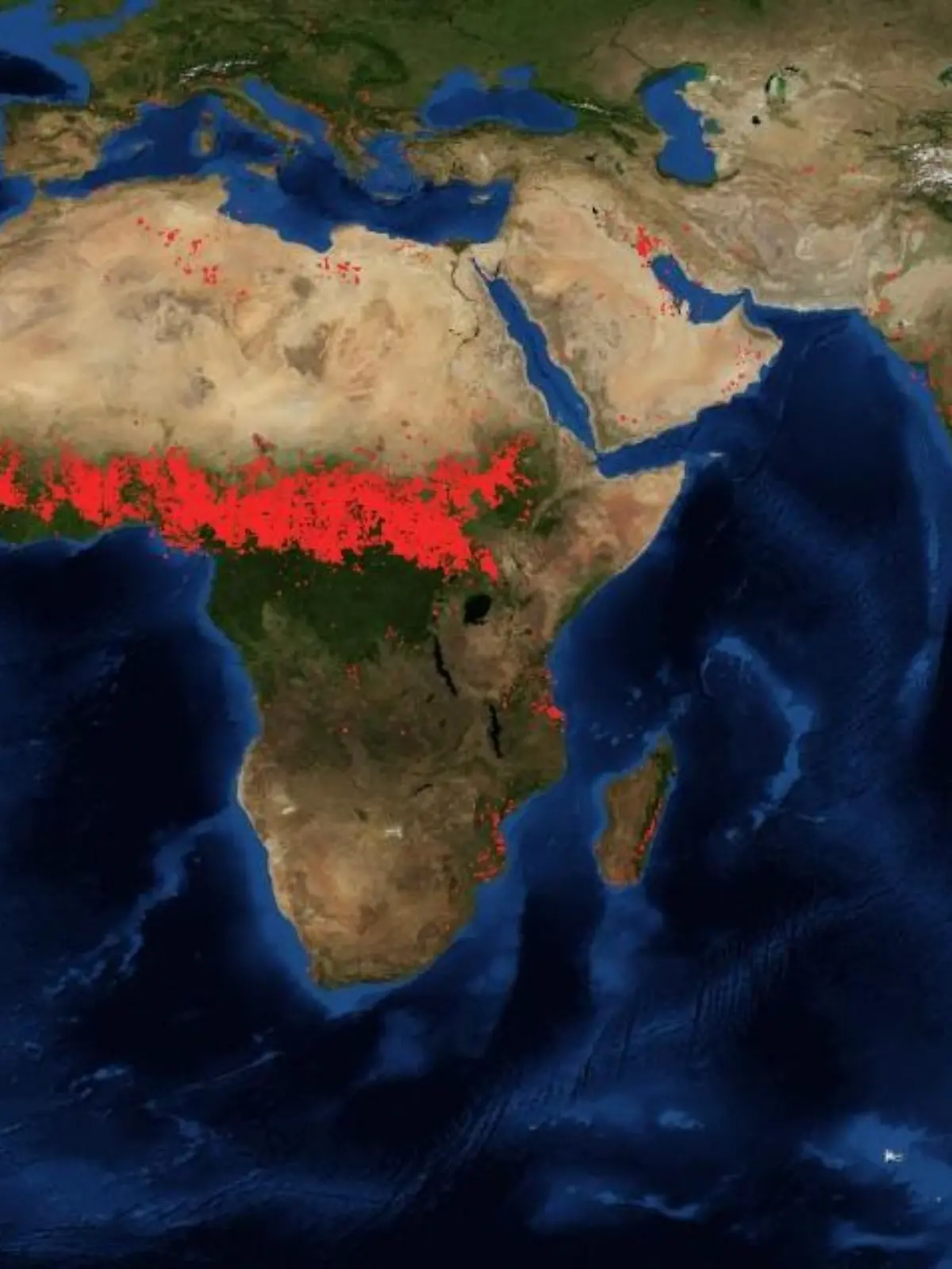 nasa feuer fire map
