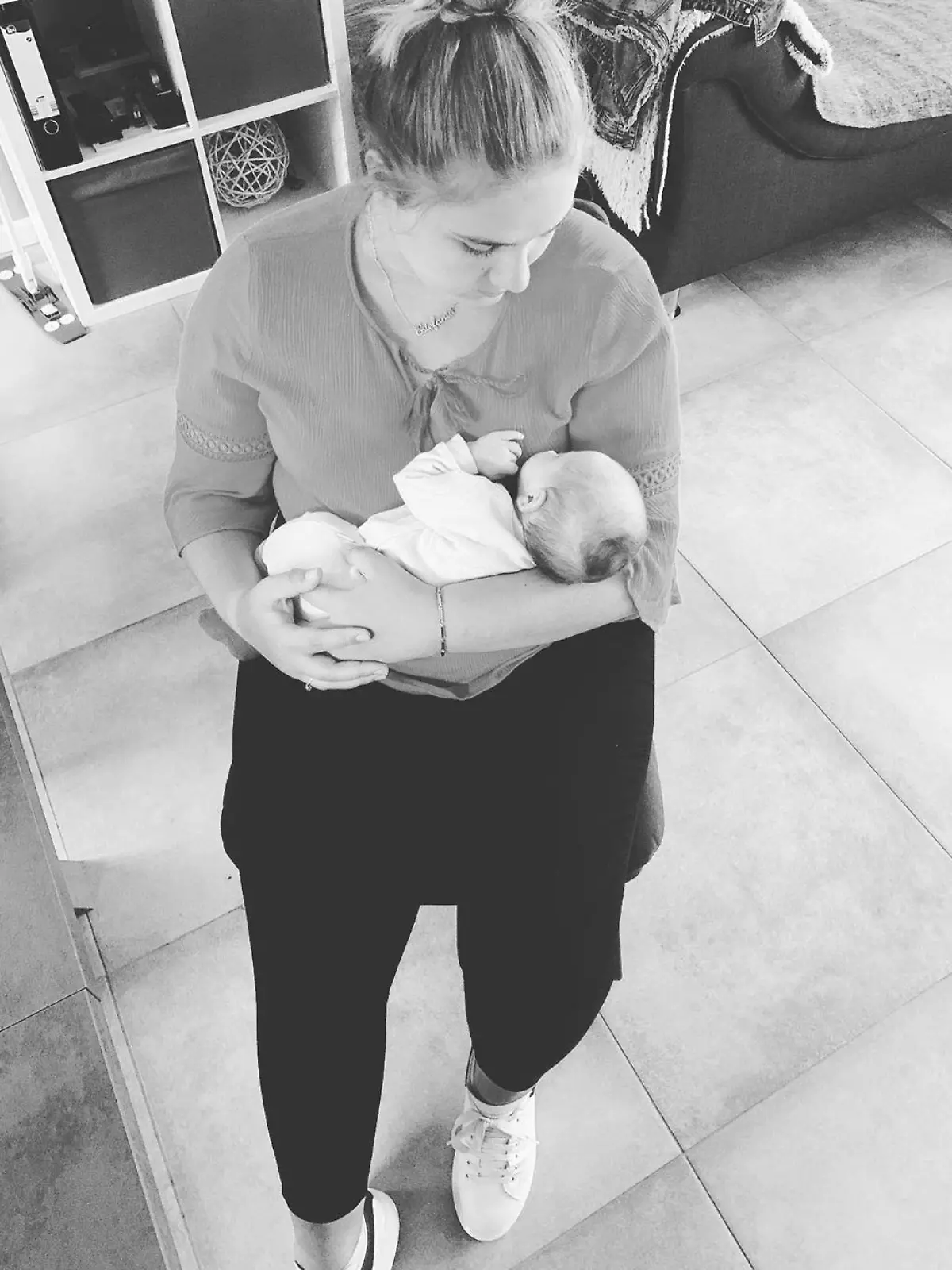 Estefania Wollny mit dem Nachwuchs ihrer Schwester