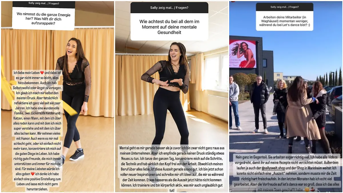 Auf ihrem Instagram-Account nimmt sich Sally Zeit für die Fragen ihrer Fans.