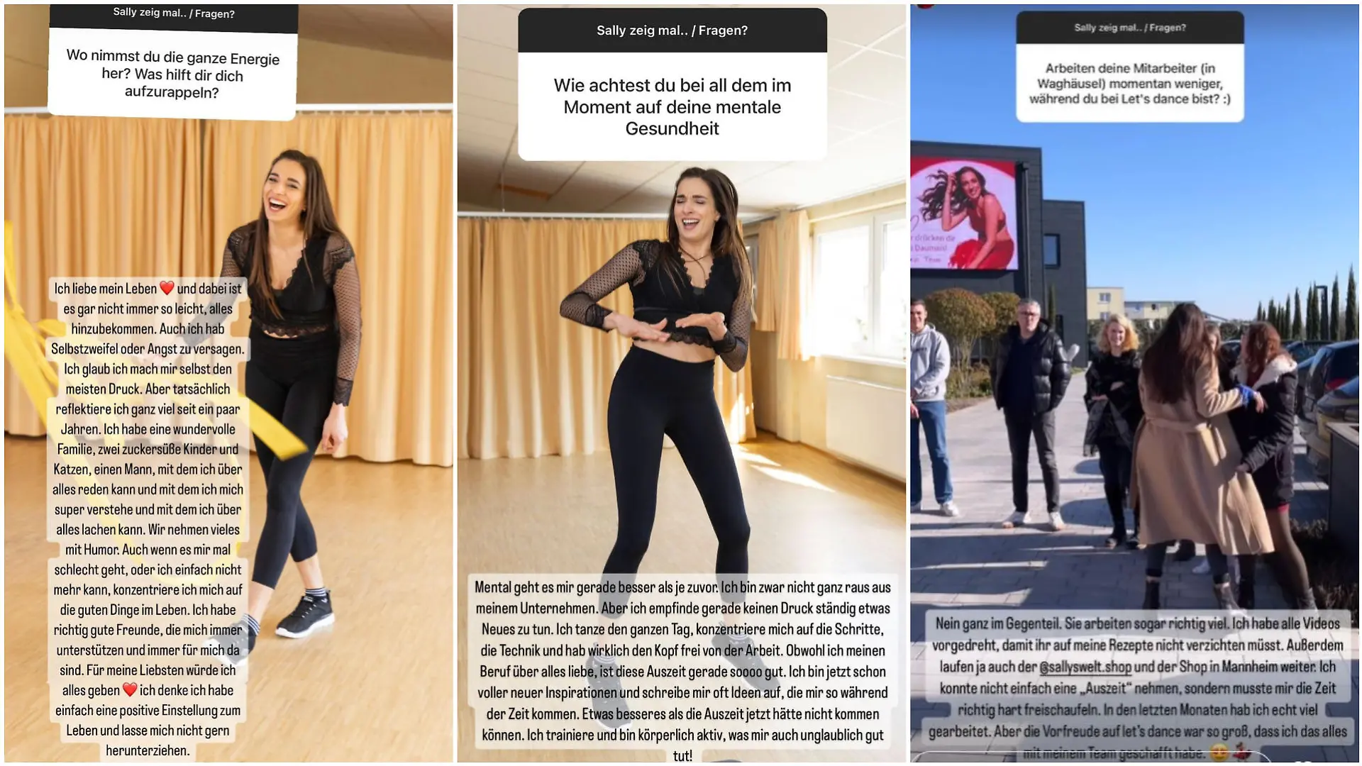 Auf ihrem Instagram-Account nimmt sich Sally Zeit für die Fragen ihrer Fans.