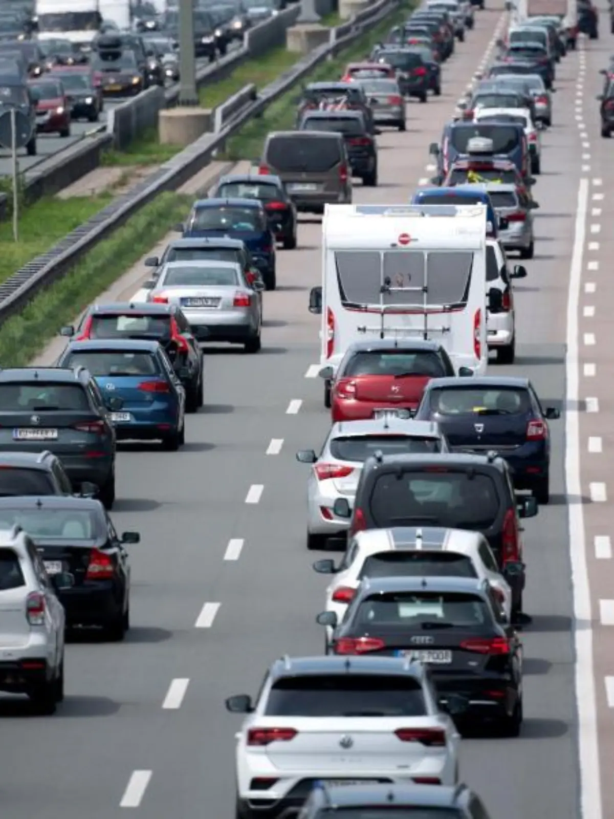 Stau auf der Autobahn