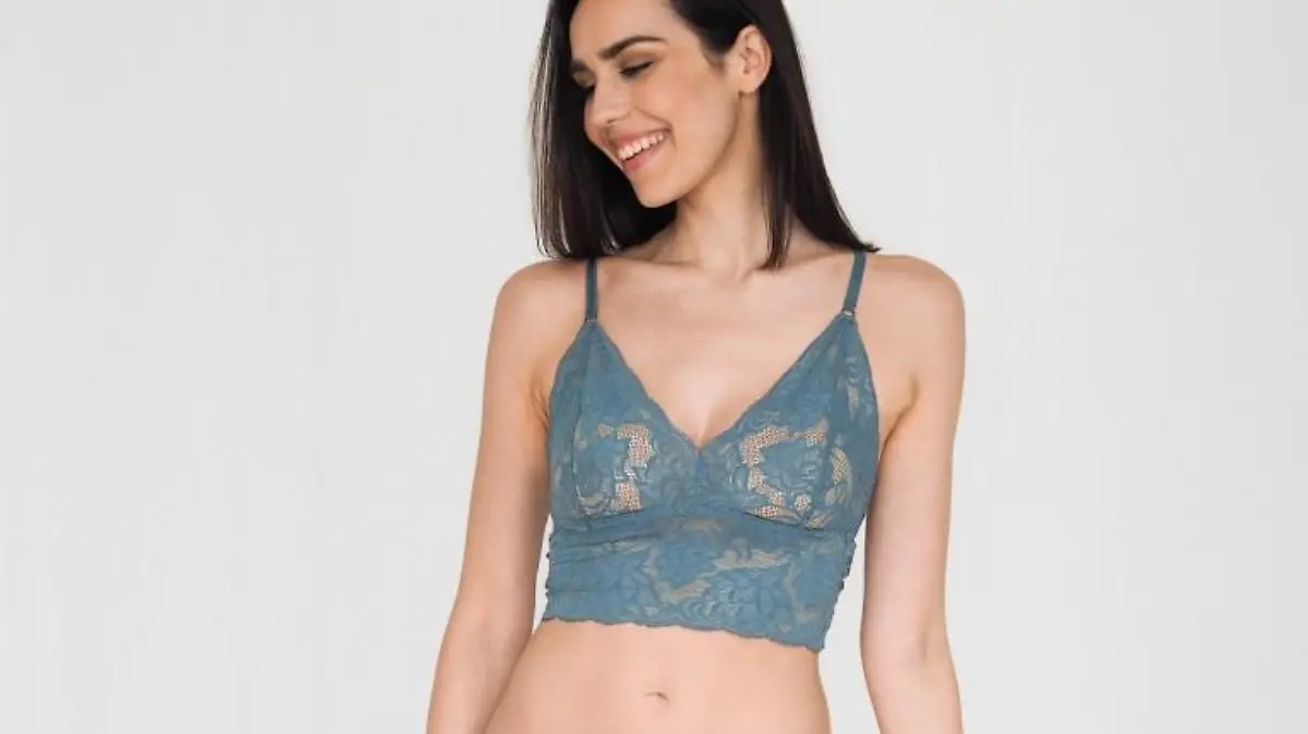 Türkisfarbenes Bralette von erlich textil