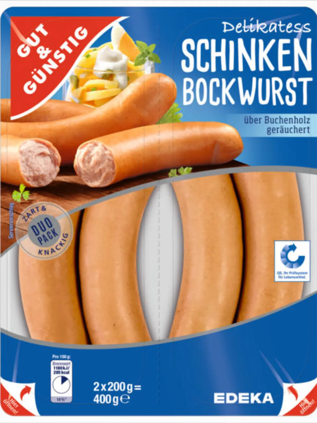 Edeka ruft «Delikatess Schinken Bockwurst» zurück