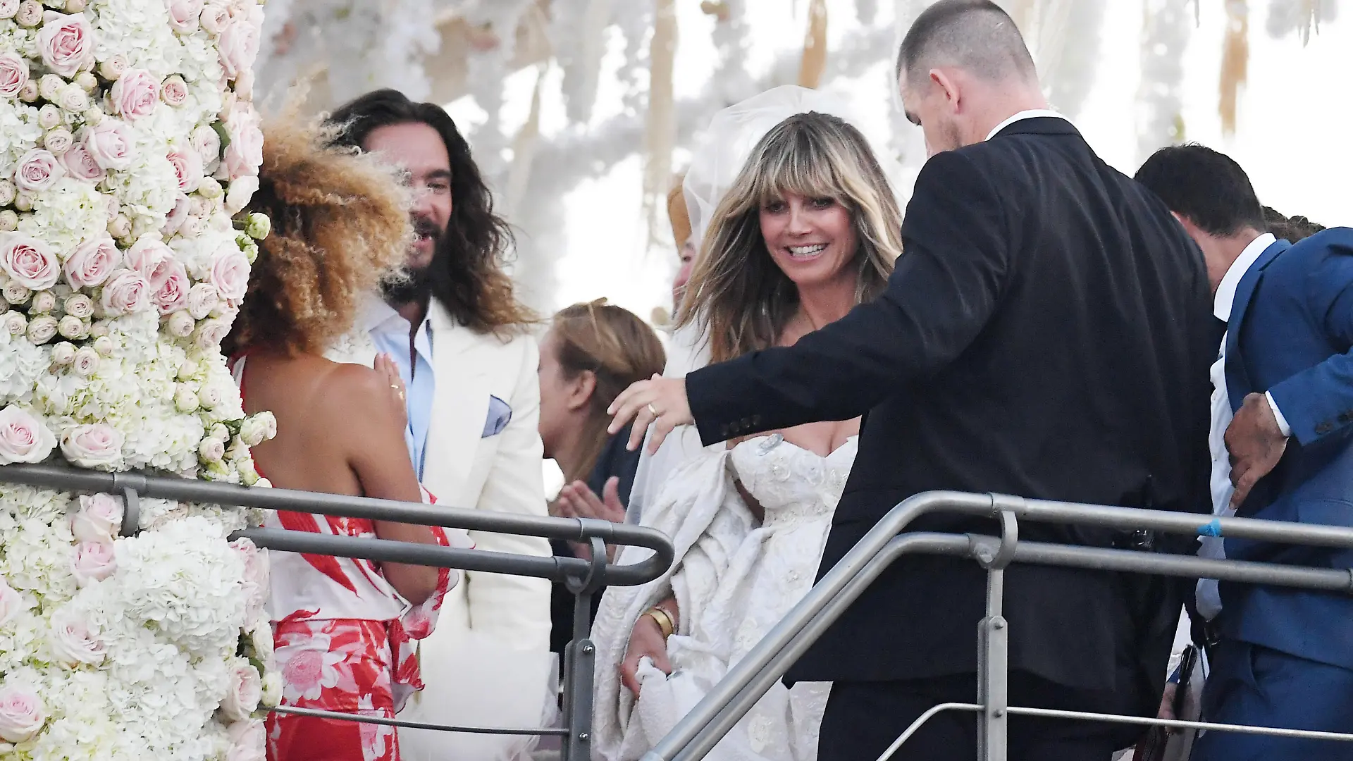 Heidi Klum and Tom Kaulitz are seen getting married on a yacht on august 03, 2109 in Capri, Italy
Pictured: Heidi Klum and Tom Kaulitz
Ref: SPL5107401 030819 NON-EXCLUSIVE
Picture by: SplashNews.com
Splash News and Pictures
Los Angeles: 310-821-2666
New York: 212-619-2666
London: 0207 644 7656
Milan: +39 02 56567623
photodesk@splashnews.com
World Rights, No France Rights, No Italy Rights, No Switzerland Rights