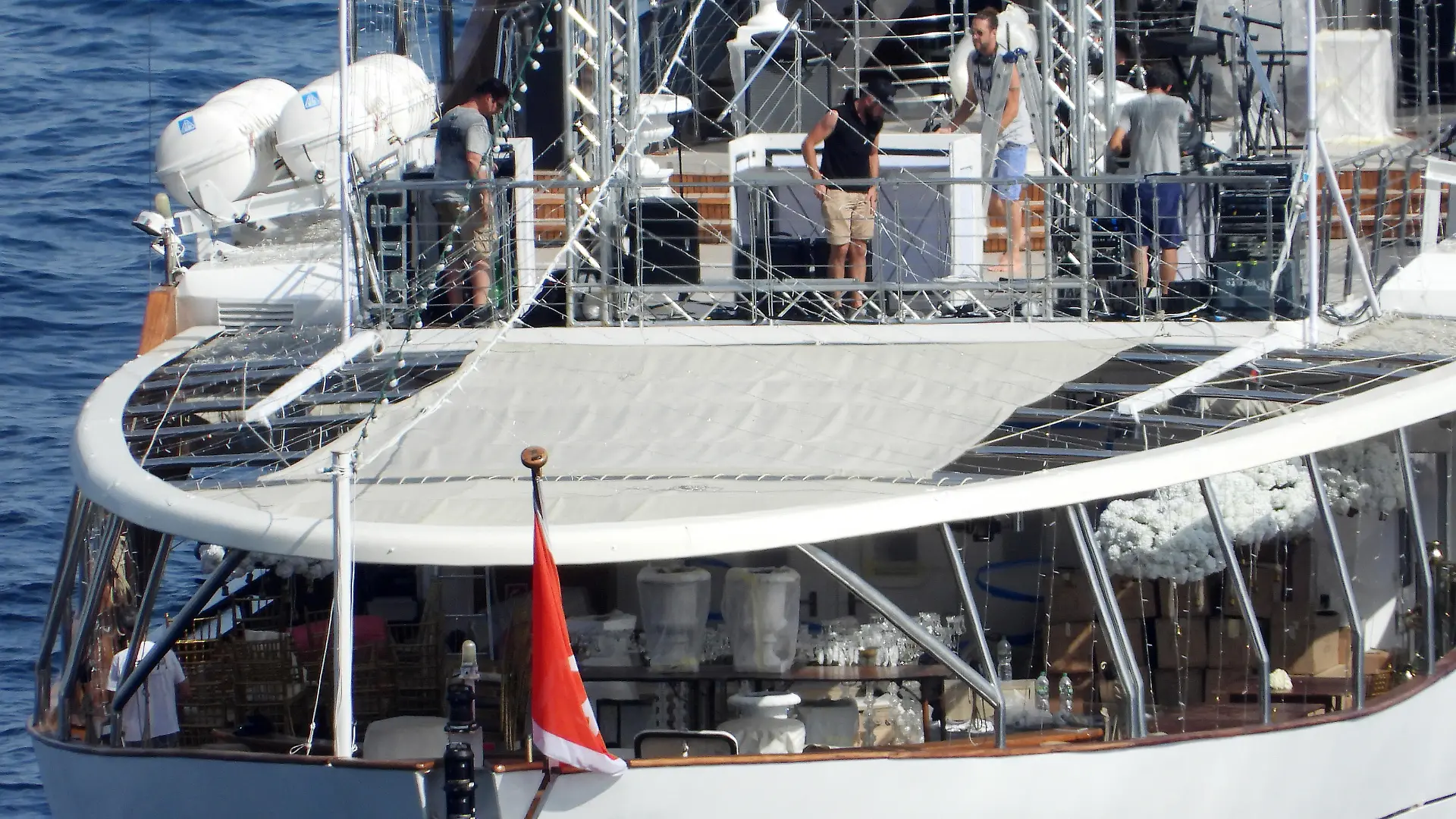 The preparations on Christina O yacht, where Heidi Klum and Tom Kaulitz will get married on August 03, 2019 in Capri, Italy.
Pictured:
Ref: SPL5107354 030819 NON-EXCLUSIVE
Picture by: SplashNews.com
Splash News and Pictures
Los Angeles: 310-821-2666
New York: 212-619-2666
London: 0207 644 7656
Milan: +39 02 56567623
photodesk@splashnews.com
World Rights, No France Rights, No Italy Rights, No Switzerland Rights