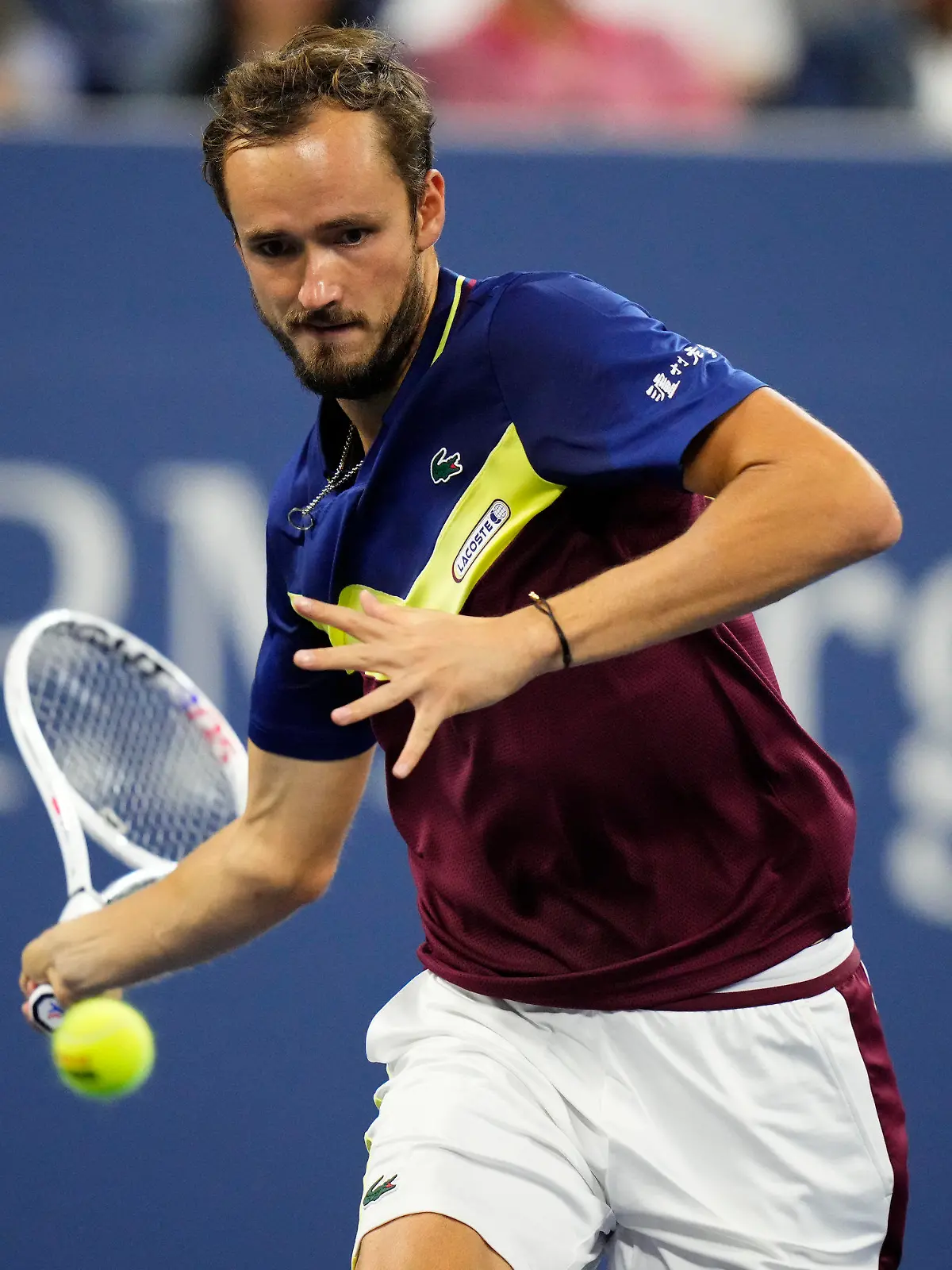 31.08.2023, USA, New York: Tennis: Grand Slam, ATP-Tour - US Open, Einzel, Herren, 2. Runde, Medwedew (Russland) - O'Connell (Australien): Daniil Medwedew in Aktion. Foto: Frank Franklin II/AP +++ dpa-Bildfunk +++