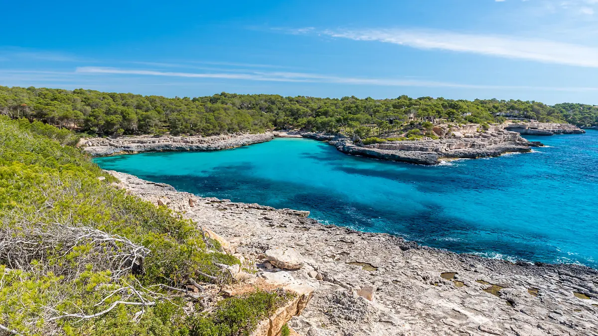 Bay of Cala Mondrago - beautiful beach and coast of Mallorca, Spain