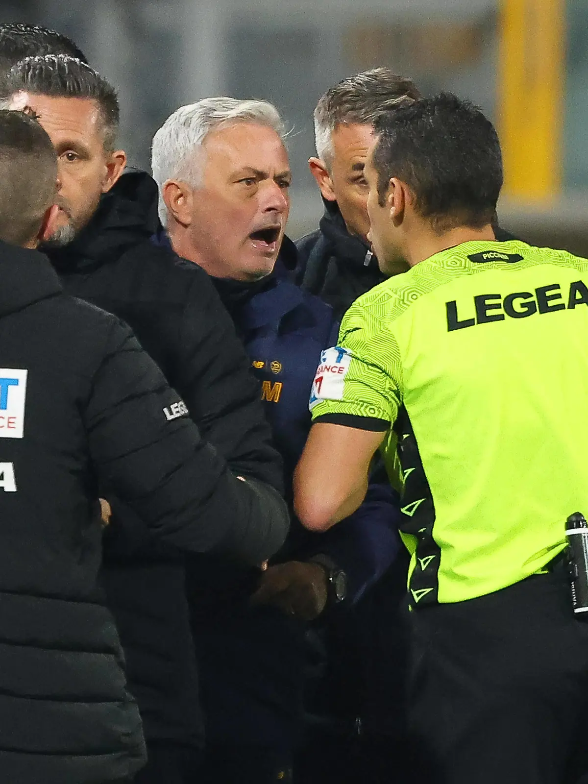 February 28, 2023, CREMONA: Romas head coach JosÃ Mourinho leaves the field after the expulsion during the Italian Serie A soccer match US Cremonese vs AS Roma at Giovanni Zini stadium in Cremona, Italy, 28 February 2023..ANSA/SIMONE VENEZIA. Soccer: Serie A US Cremonese vs AS Roma PUBLICATIONxINxGERxSUIxAUTxONLY - ZUMAa110 20230228_zaf_a110_009 Copyright: xSimonexVeneziax