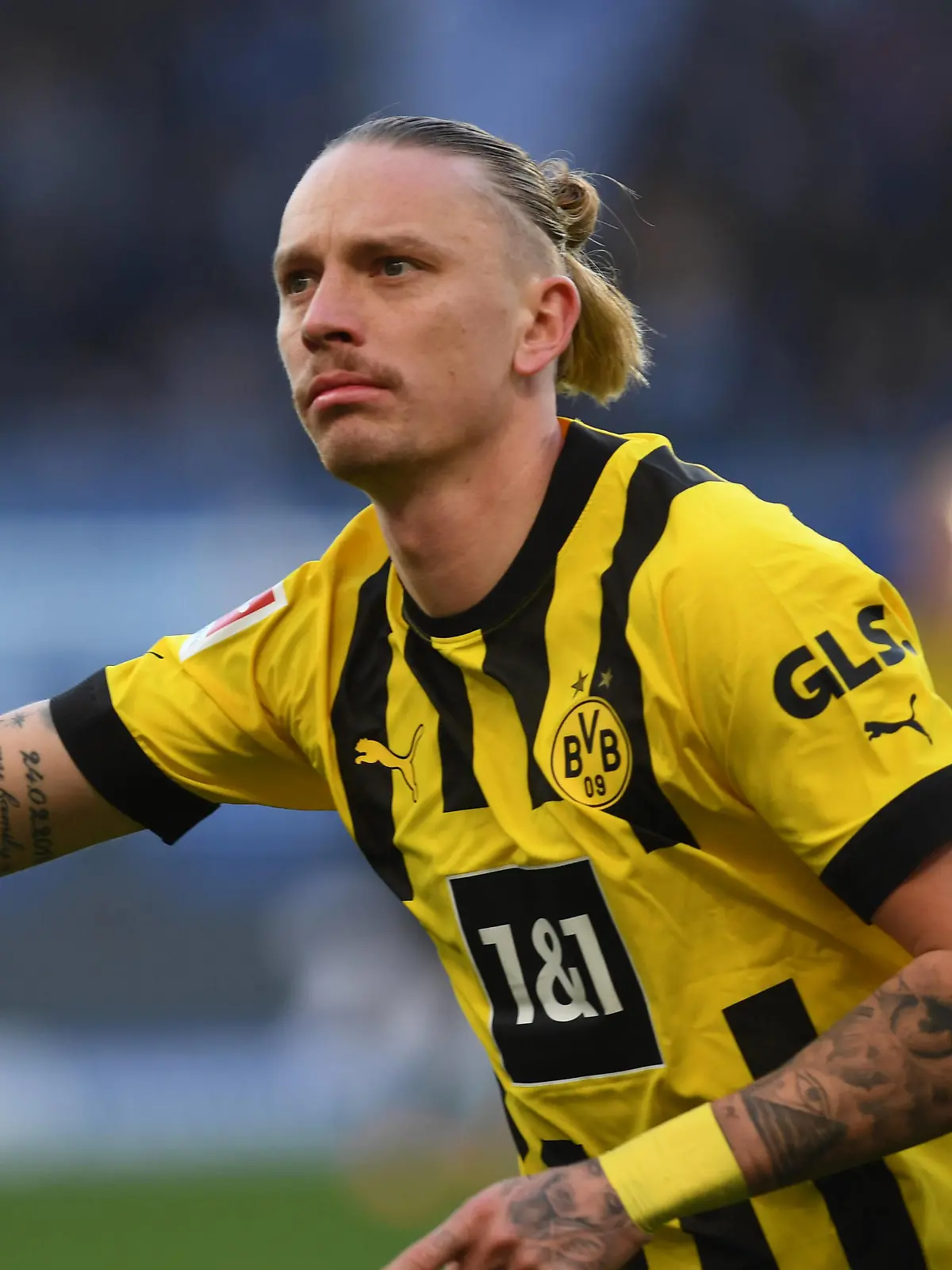 Marius Wolf jubelt nach dem 1:0 Sieg in Hoffenheim fotografiert beim Fußball Bundesliga Spiel TSV Hoffenheim gegen Borussia Dortmund am 25.2.23 in Hoffenheim. DFL/DFB REGULATIONS PROHIBIT ANY USE OF PHOTOGRAPHS as IMAGE SEQUENCES and/or QUASI-VIDEO *** Marius Wolf cheers after the 1 0 win in Hoffenheim photographed at the soccer Bundesliga match TSV Hoffenheim vs Borussia Dortmund on 25 2 23 in Hoffenheim DFL DFB REGULATES PROHIBIT ANY USE OF PHOTOGRAPHS as IMAGE SEQUENCES and or QUASI VIDEO
