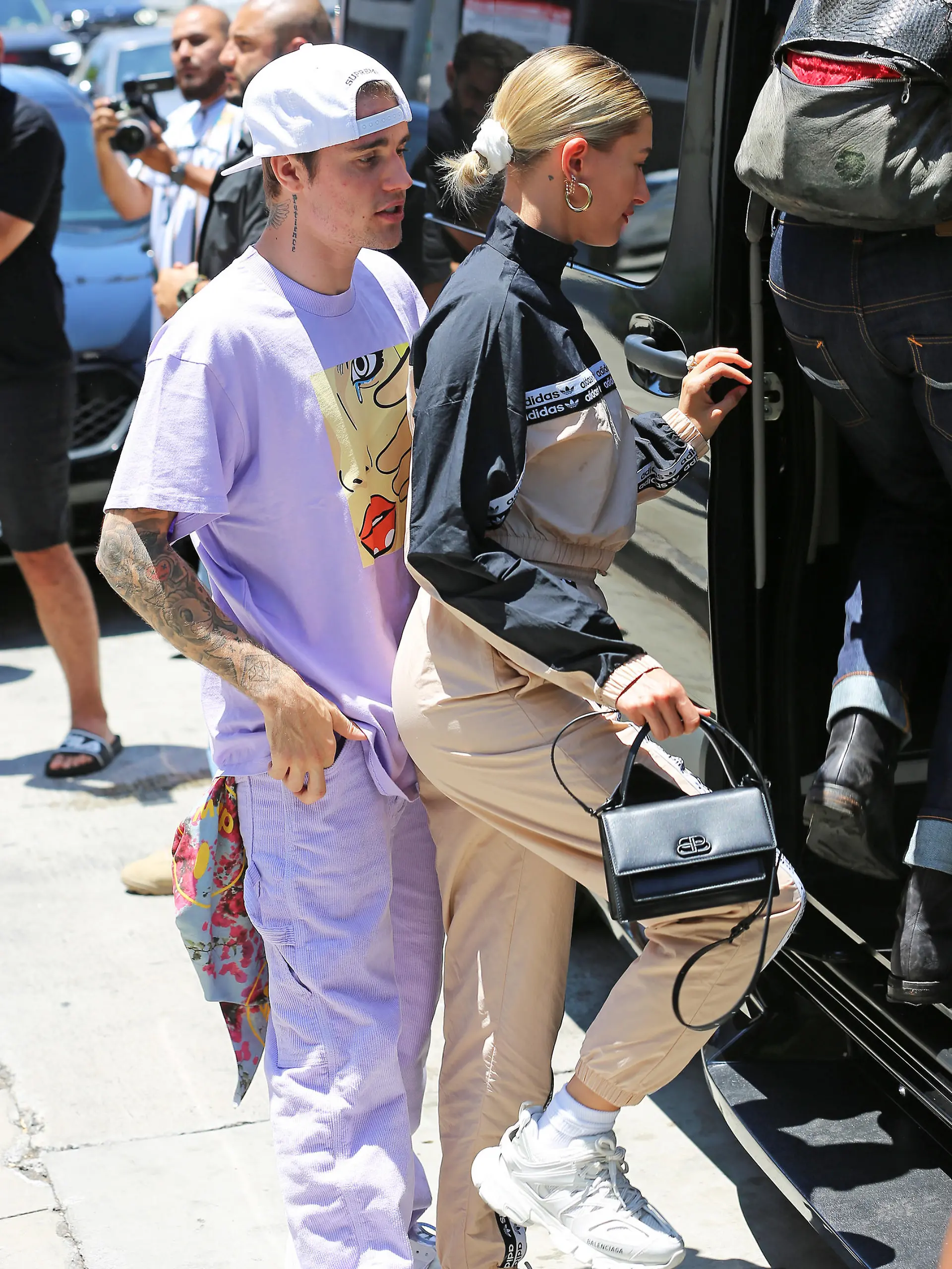Justin Bieber and Hailey Baldwin step out in eye-catching outfits while accompanied by members of their church in Los Angeles, CA.

Pictured: JUSTIN BIEBER AND HAILEY BALDWIN
Ref: SPL5104954 200719 NON-EXCLUSIVE
Picture by: SplashNews.com

Splash News and Pictures
Los Angeles: 310-821-2666
New York: 212-619-2666
London: 0207 644 7656
Milan: 02 4399 8577
photodesk@splashnews.com

World Rights, No Brazil Rights
